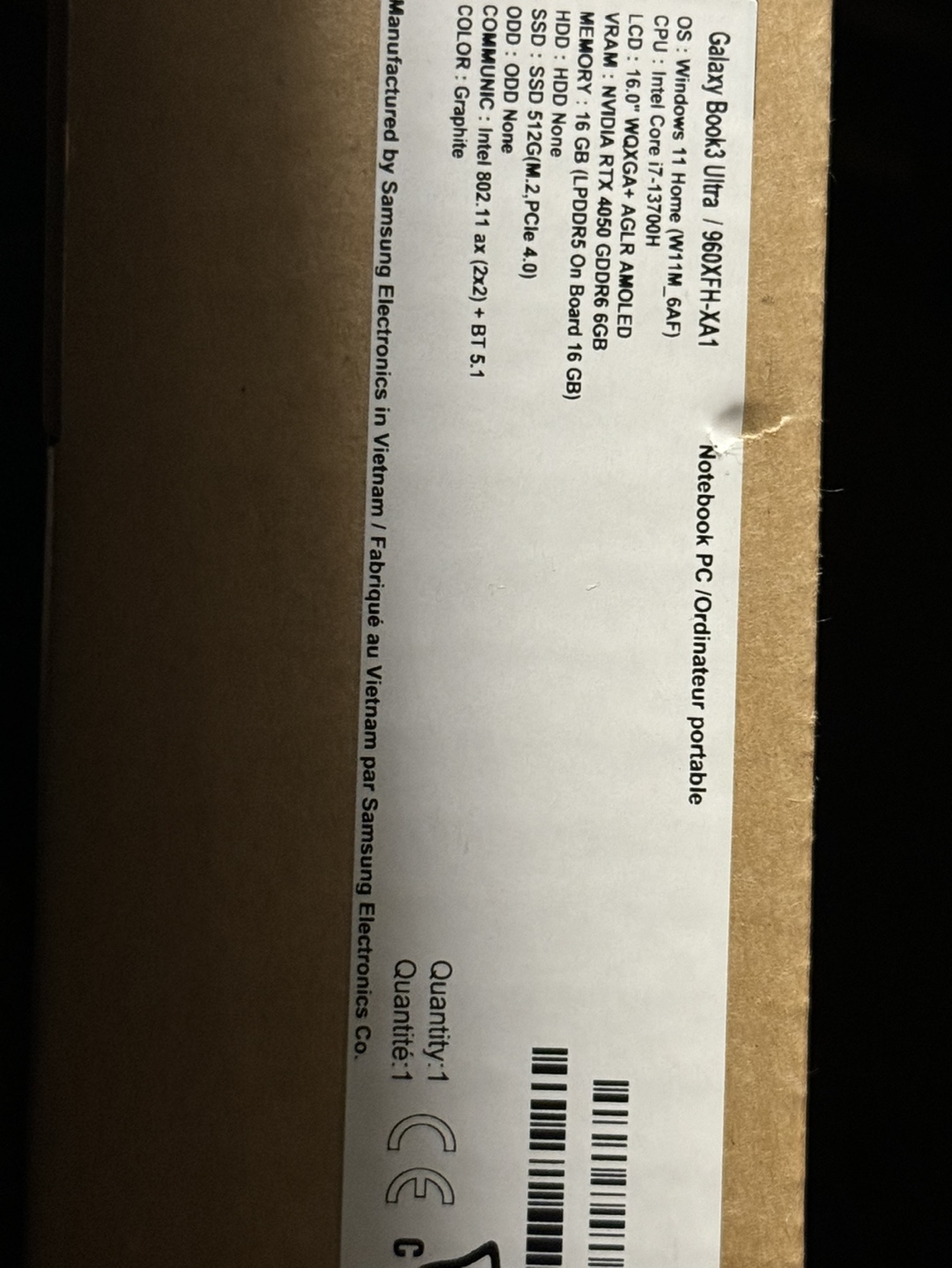 16" Book3 Ultra Samsung 512GB Laptop i7 - photo 2