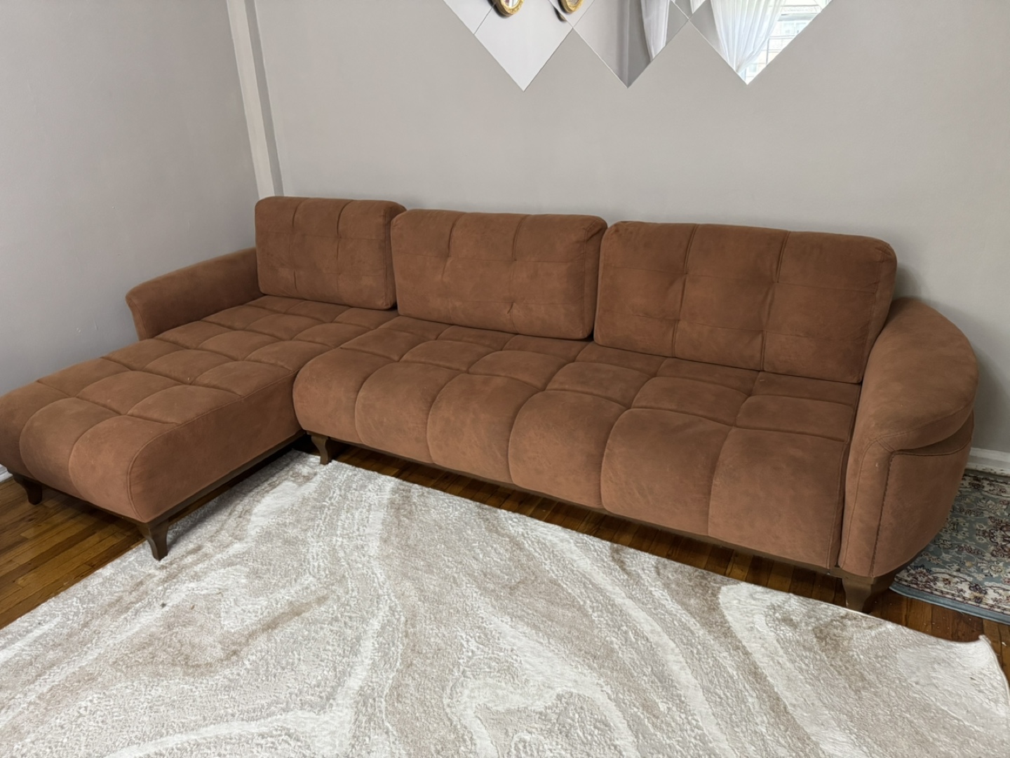 Sectional L shaped Sofa - expendable to Queen Bed