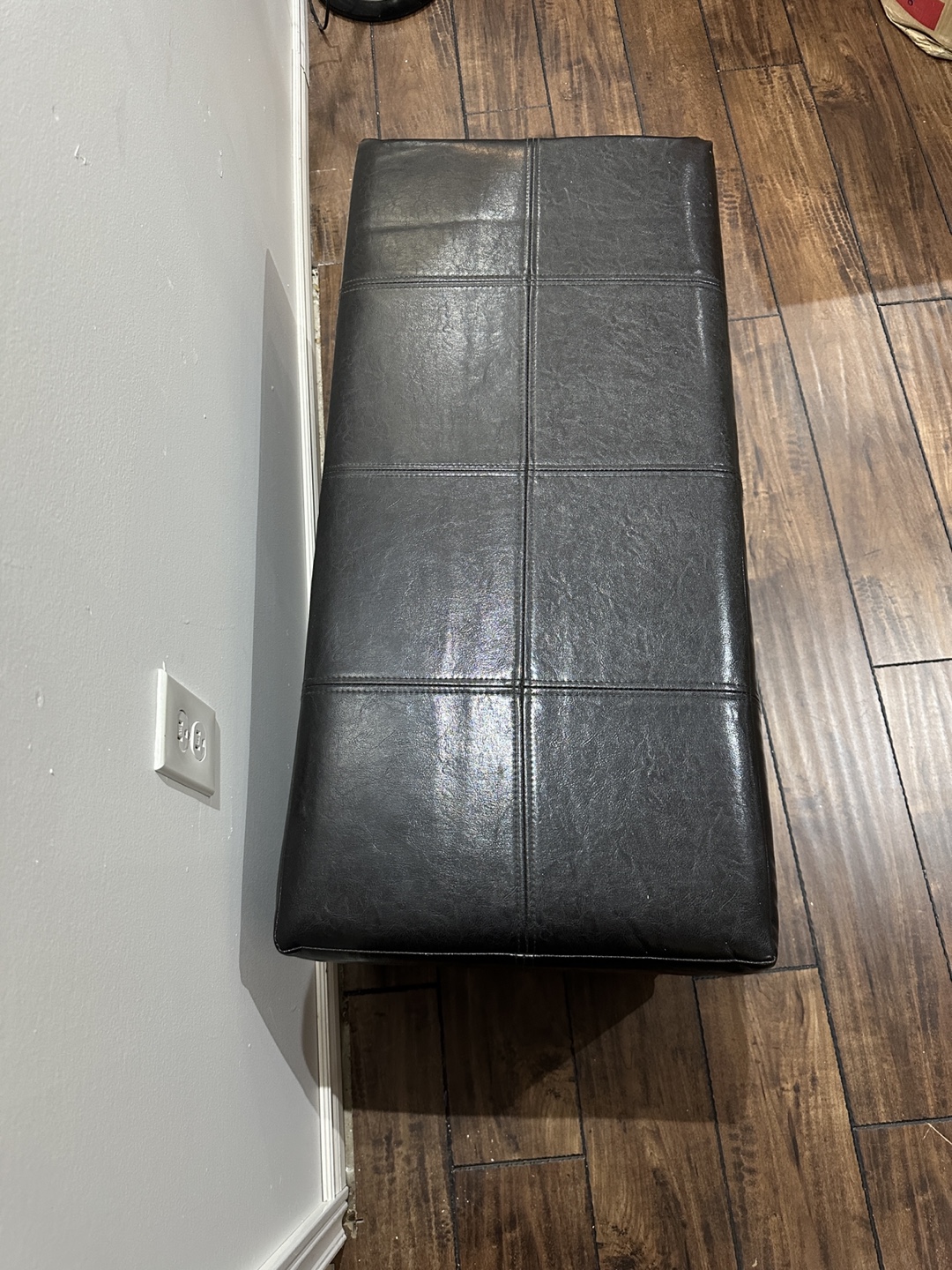 Black Storage Ottoman - photo 4