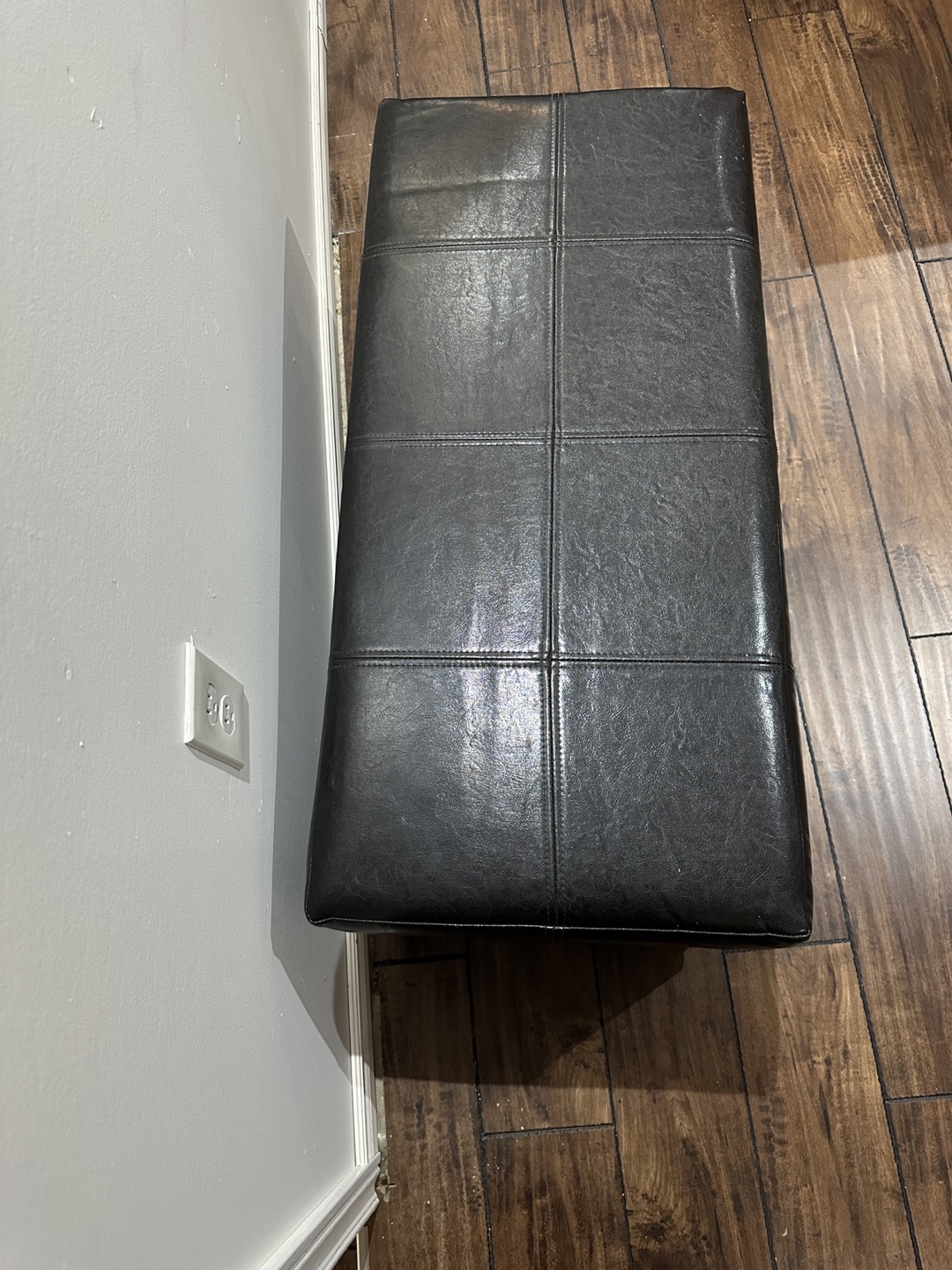 Black Storage Ottoman - photo 3