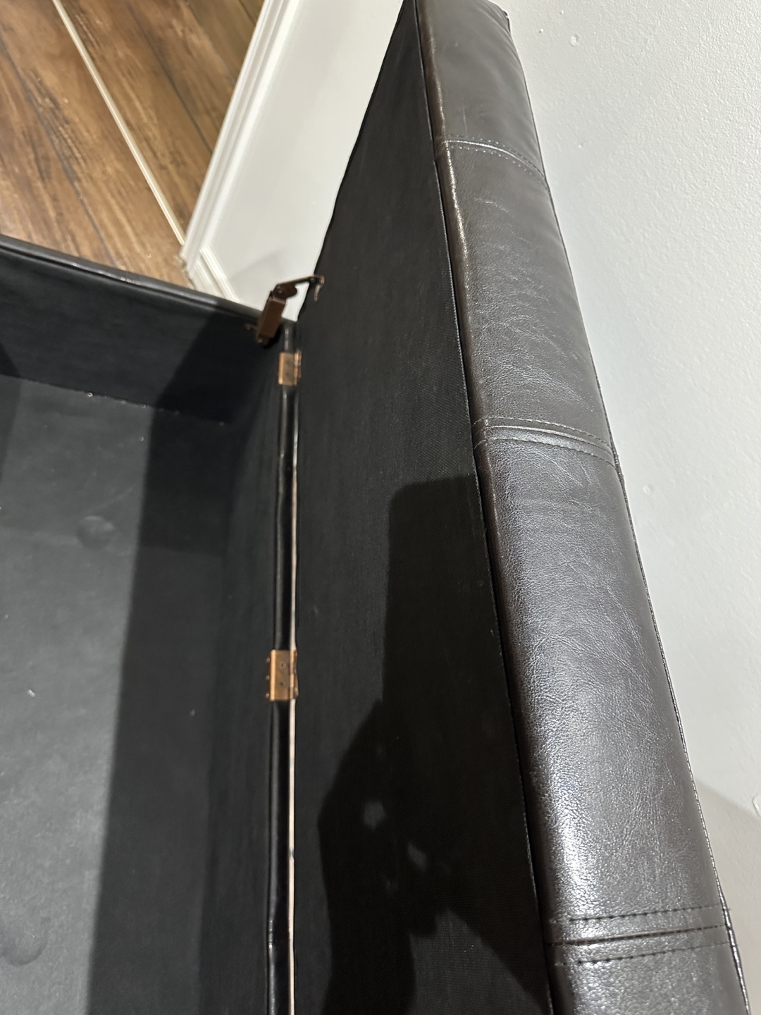 Black Storage Ottoman
