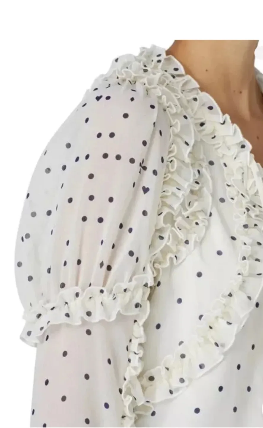 Small Koché Designer Polka Dot Blouse NEW without tags image indicator(4)