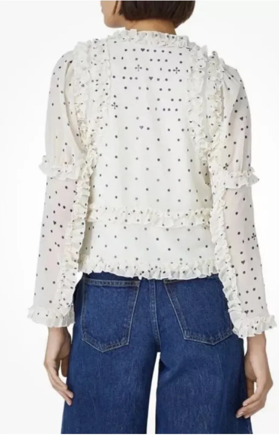 Small Koché Designer Polka Dot Blouse NEW without tags image indicator(3)