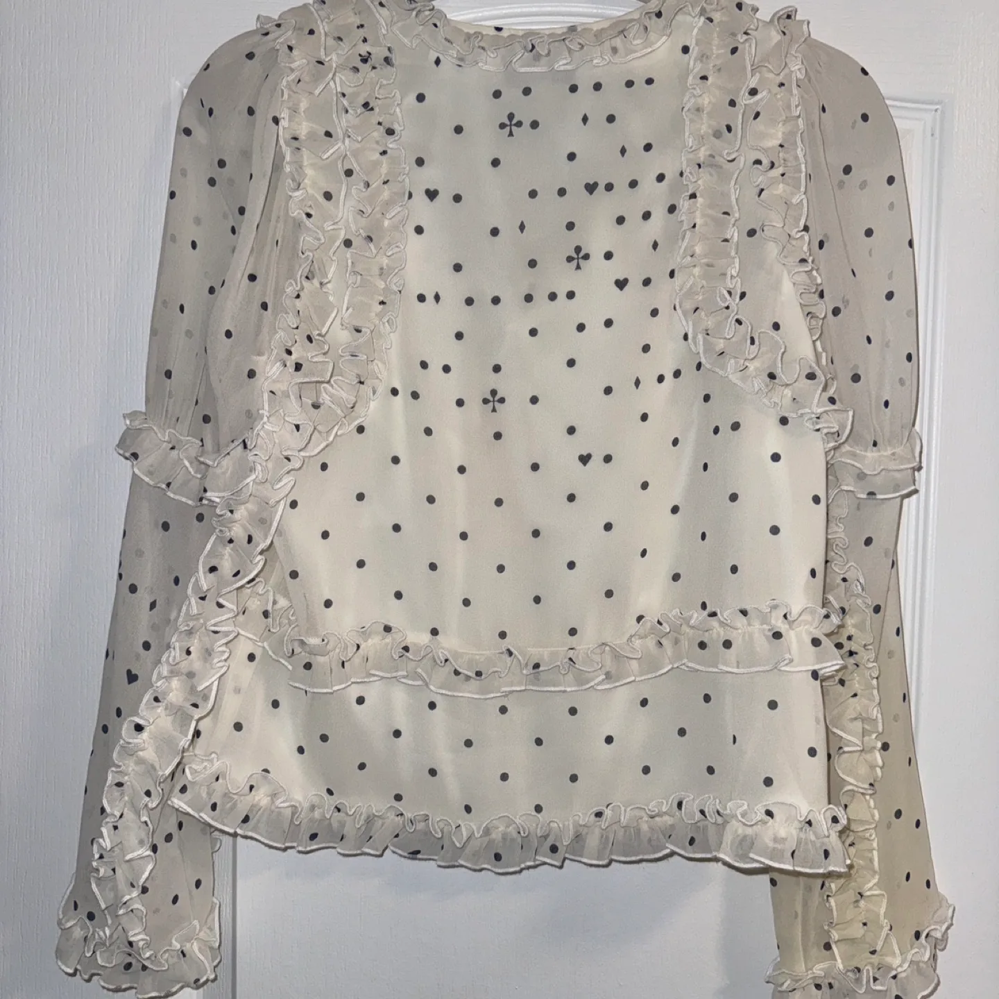 Small Koché Designer Polka Dot Blouse NEW without tags image indicator(7)