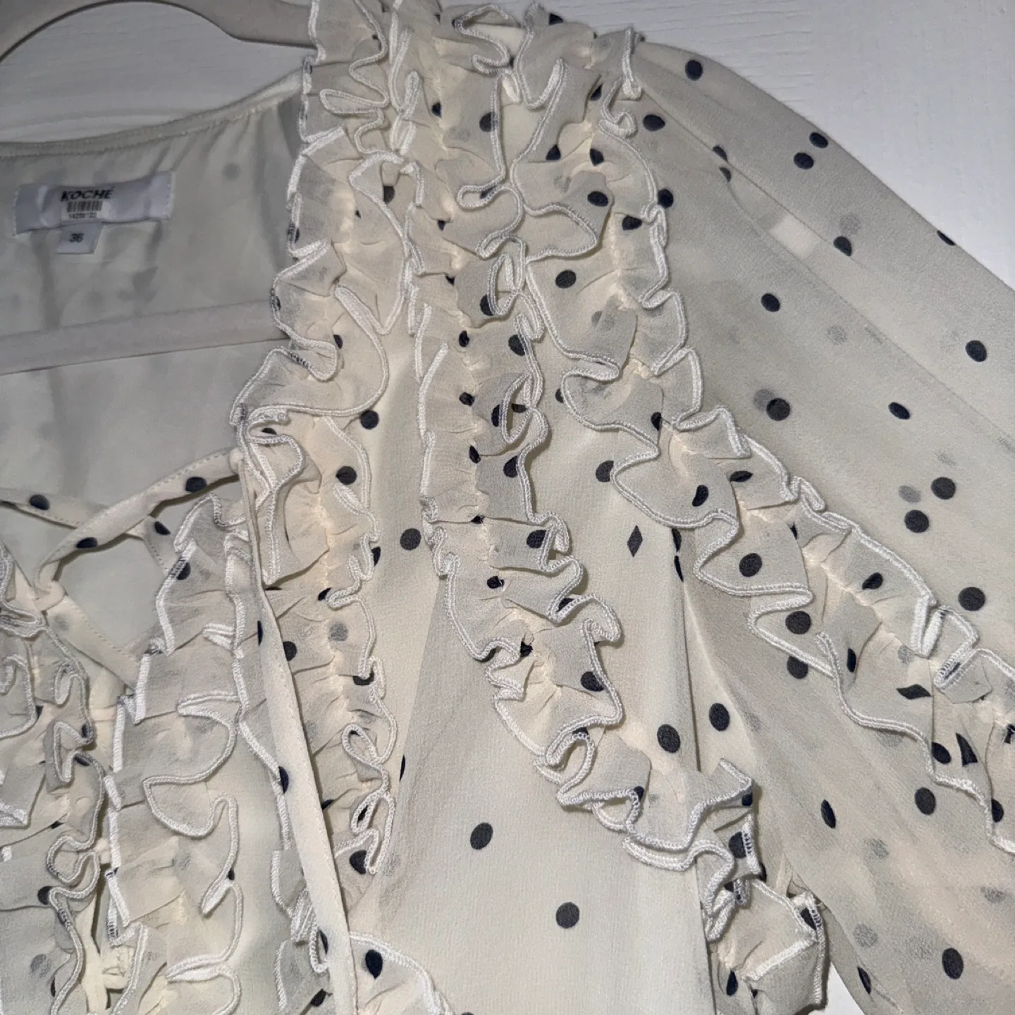 Small Koché Designer Polka Dot Blouse NEW without tags image indicator(10)