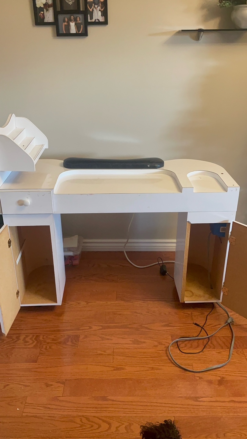 Nail Tech Table with Practice Hand