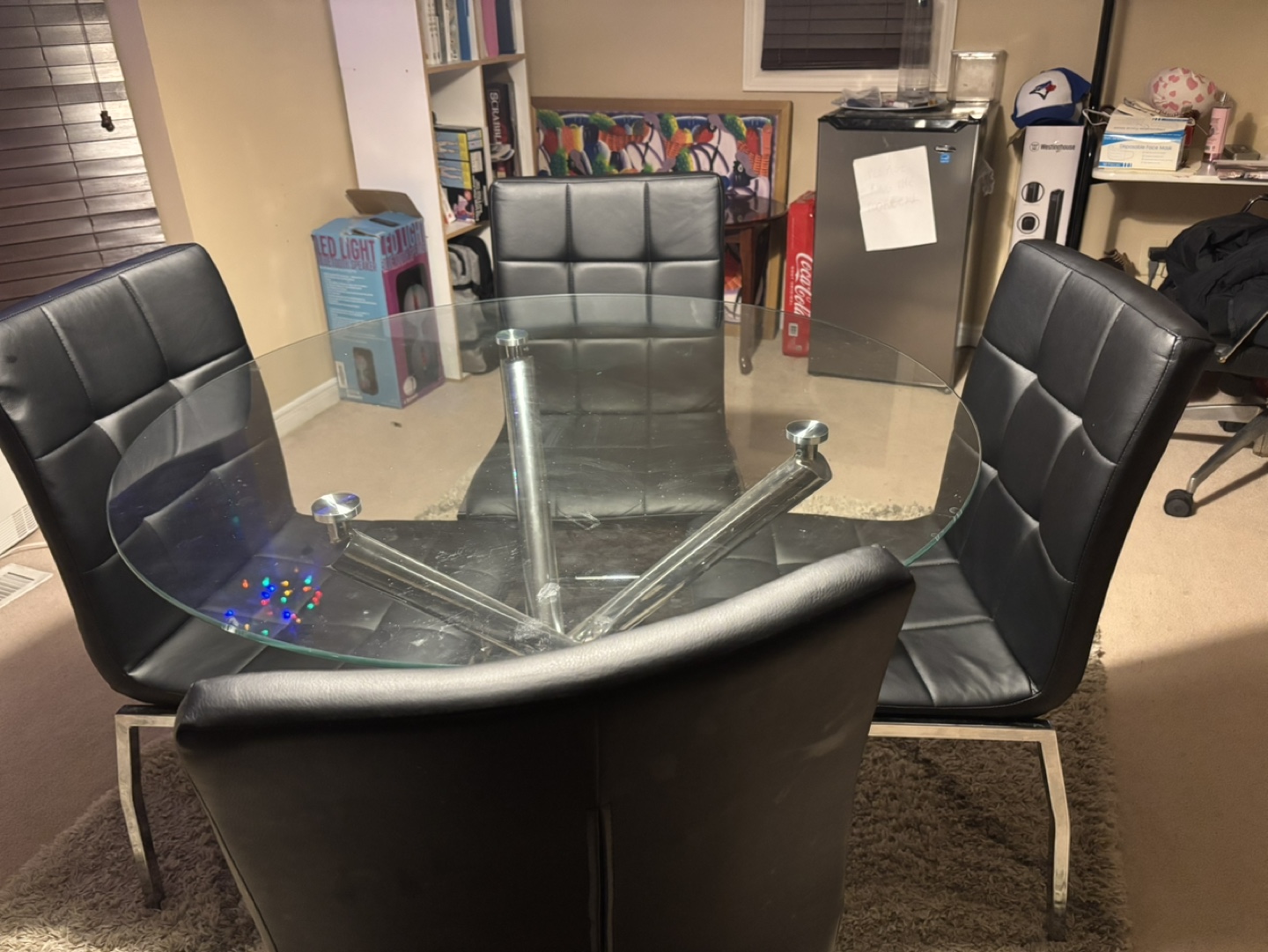 Glass Dining Table and 4 Chairs - photo 3