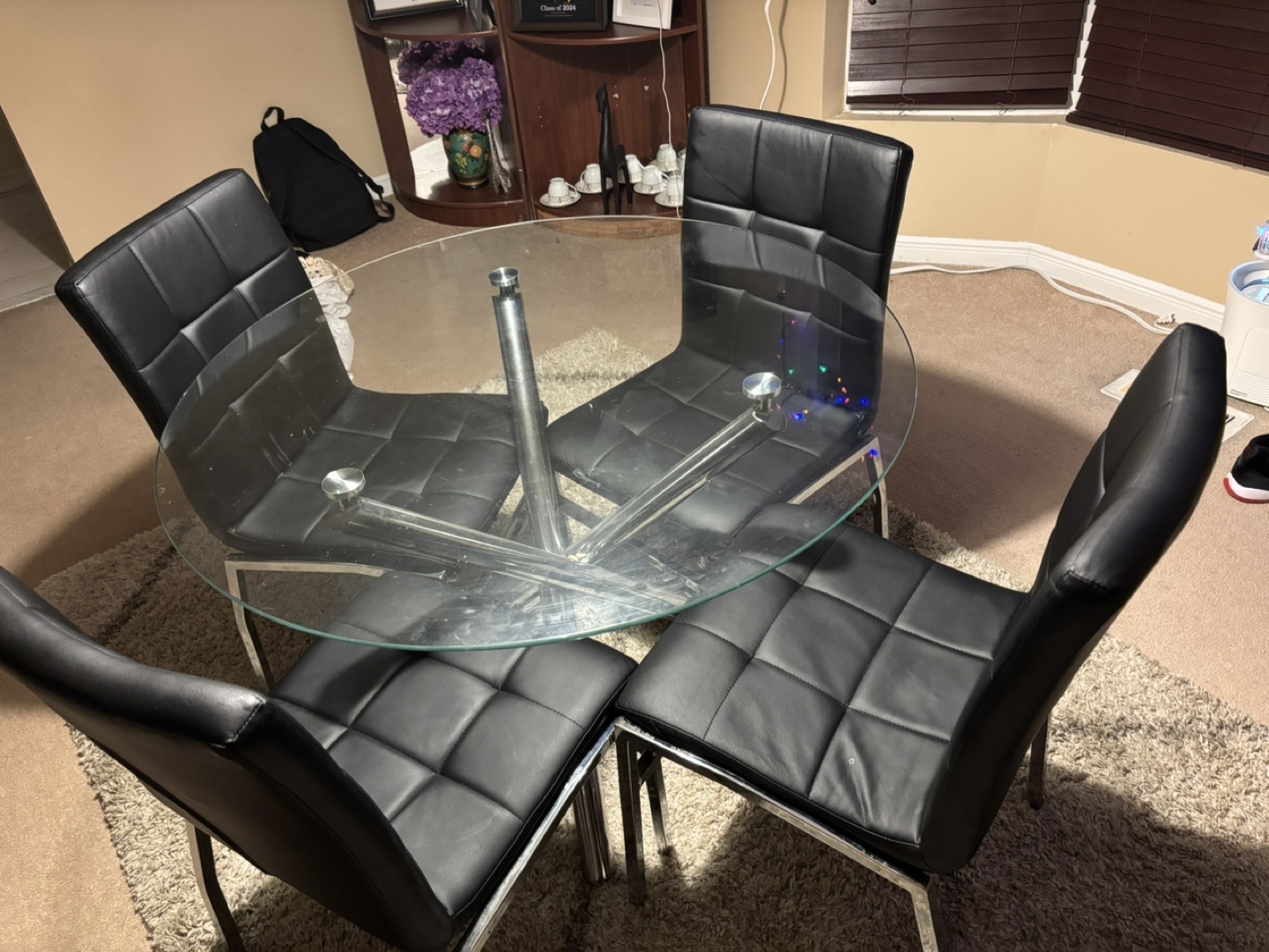 Glass Dining Table and 4 Chairs - photo 2