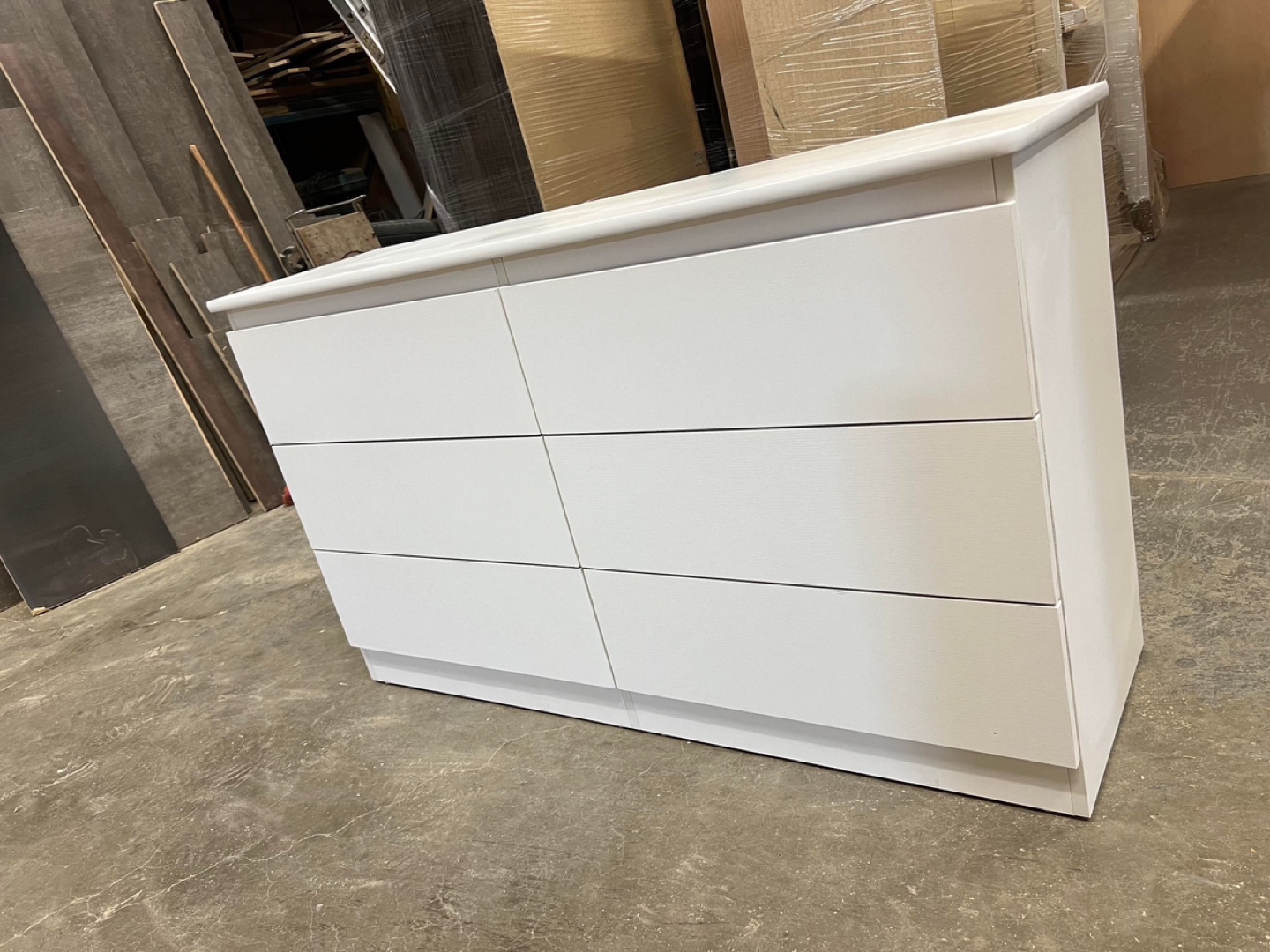 White 6-Drawer Dresser - photo 2