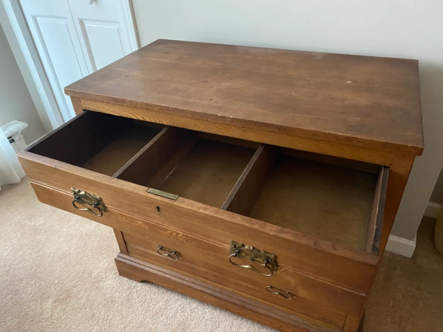 Antique Wooden Chest of Drawers Solid Wood image indicator(3)