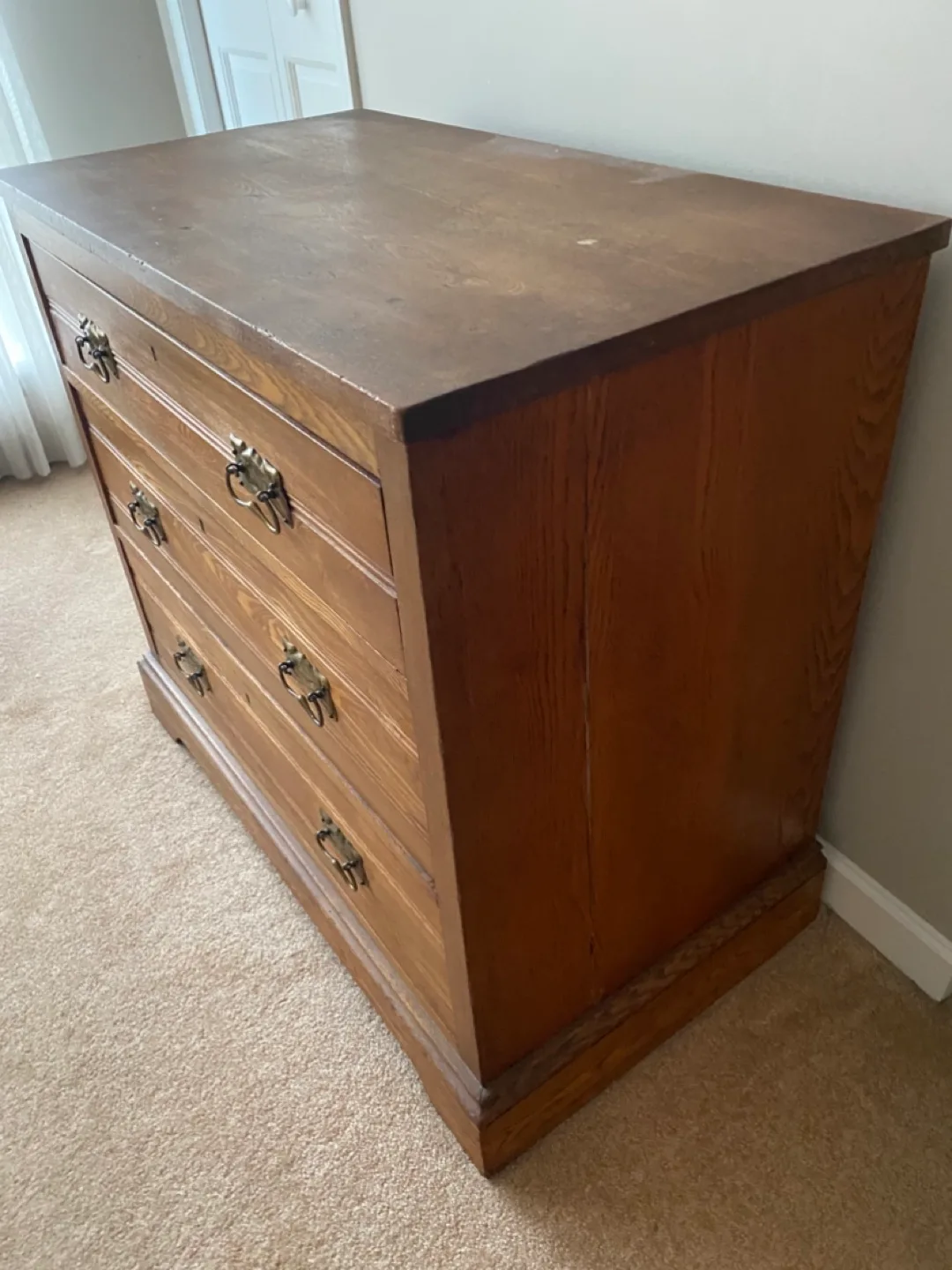 Antique Wooden Chest of Drawers Solid Wood image indicator(2)