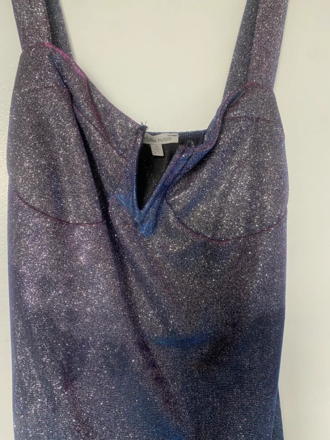 Purple  Glitter Mini Dress image indicator(2)