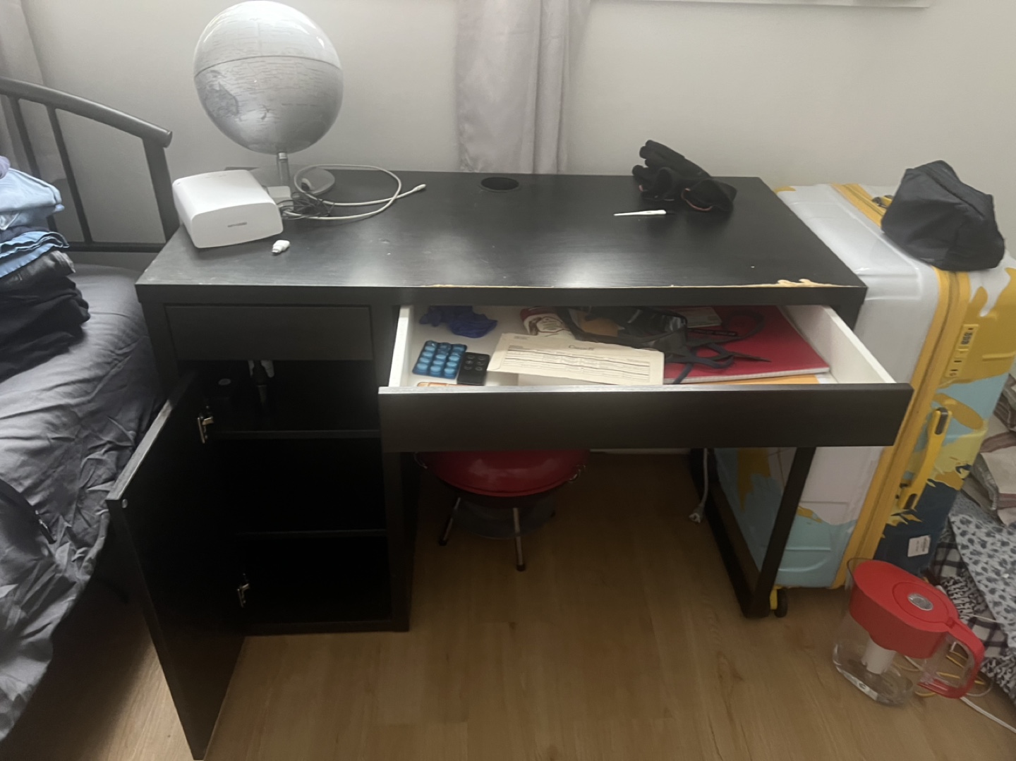 IKEA Desk with Drawer and Cabinet - photo 5