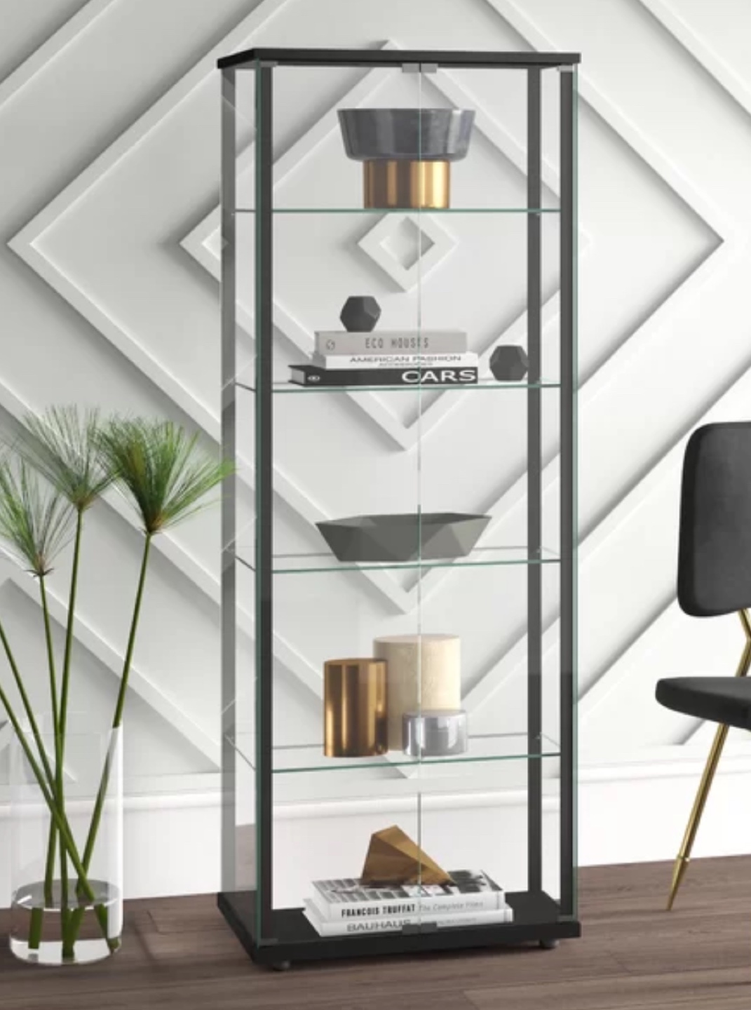 Black Glass Display Cabinet - photo 4