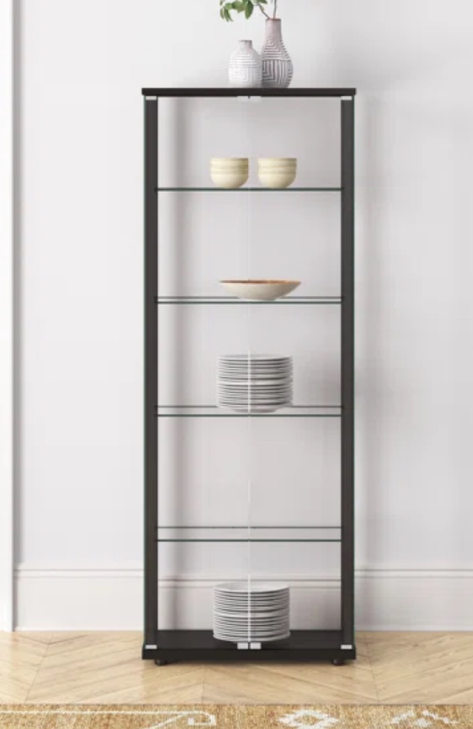 Black Glass Display Cabinet