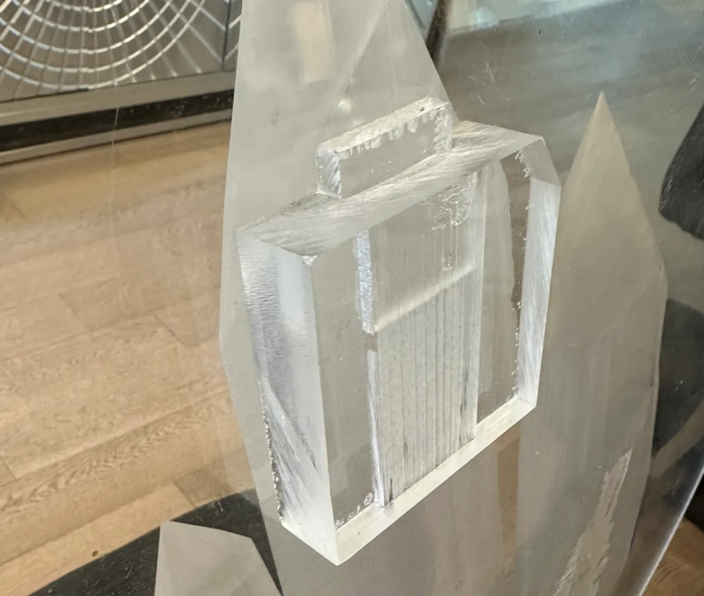 Selenite Crystal 3D design on Large Round plaque. image indicator(2)