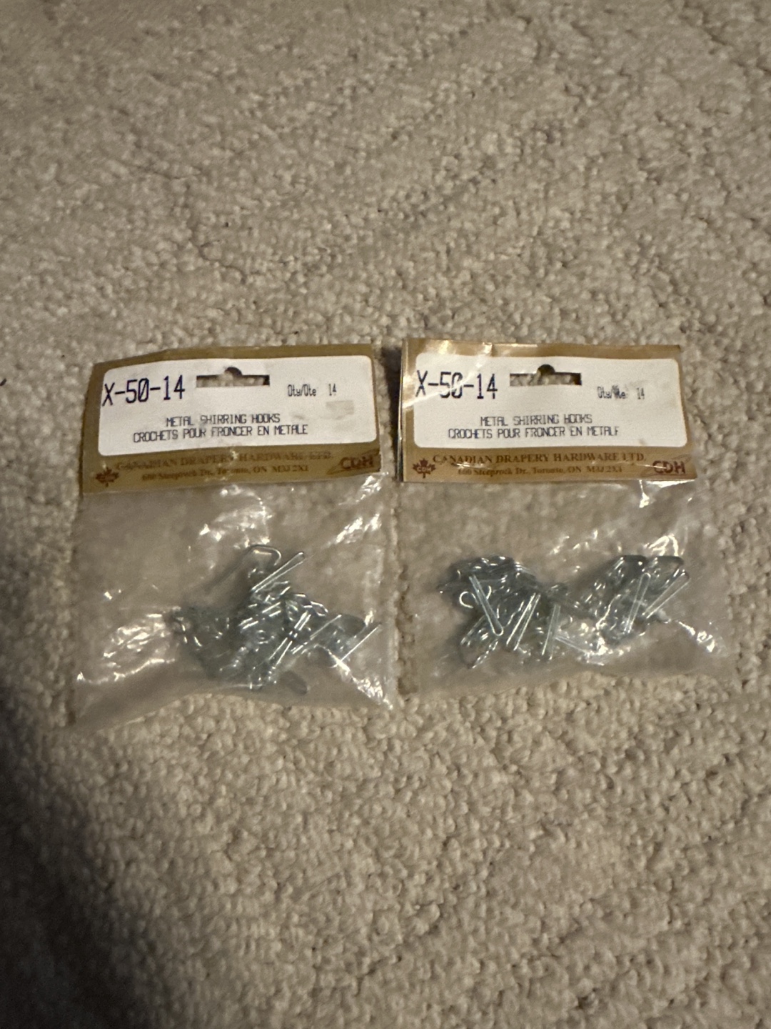 Metal Shirring Hooks - 2 Packs - photo 2