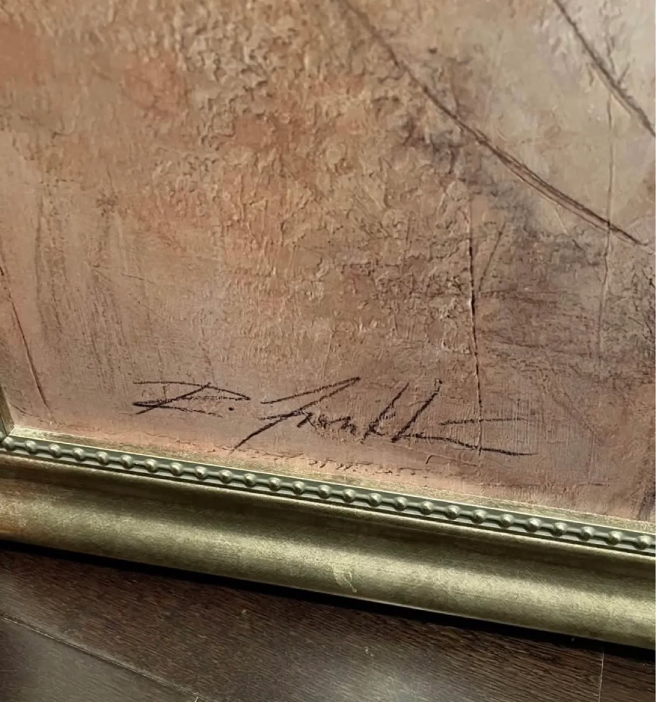 New condition, Roman angels painting  beautiful gold frame image indicator(2)