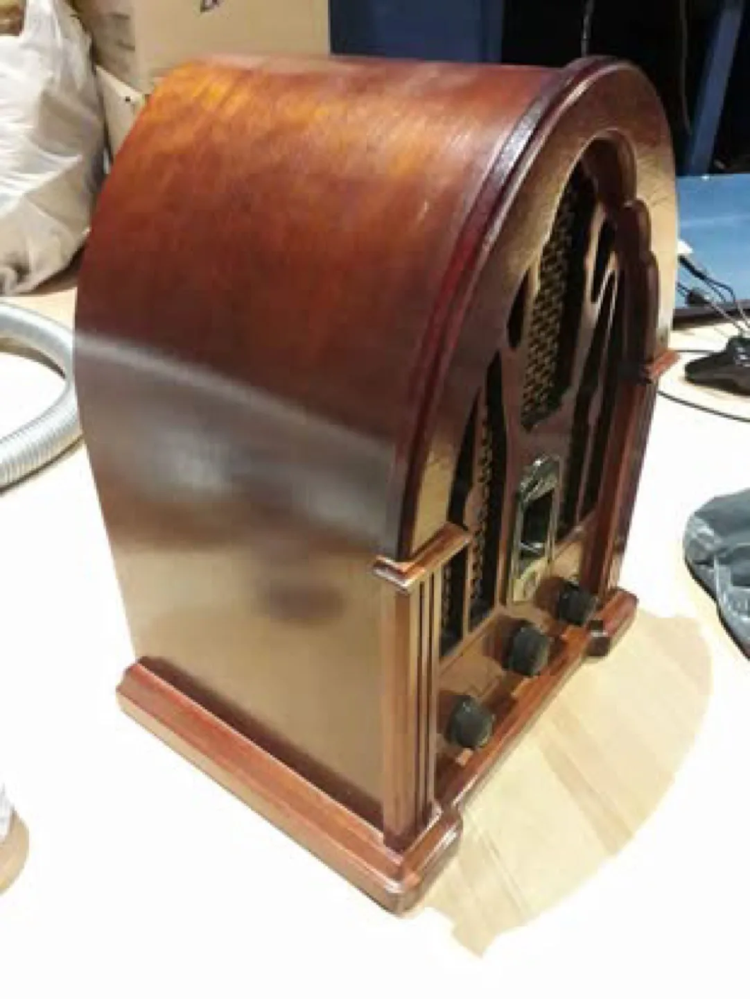 Radio ge general electric replica cathedral vintage style image indicator(2)