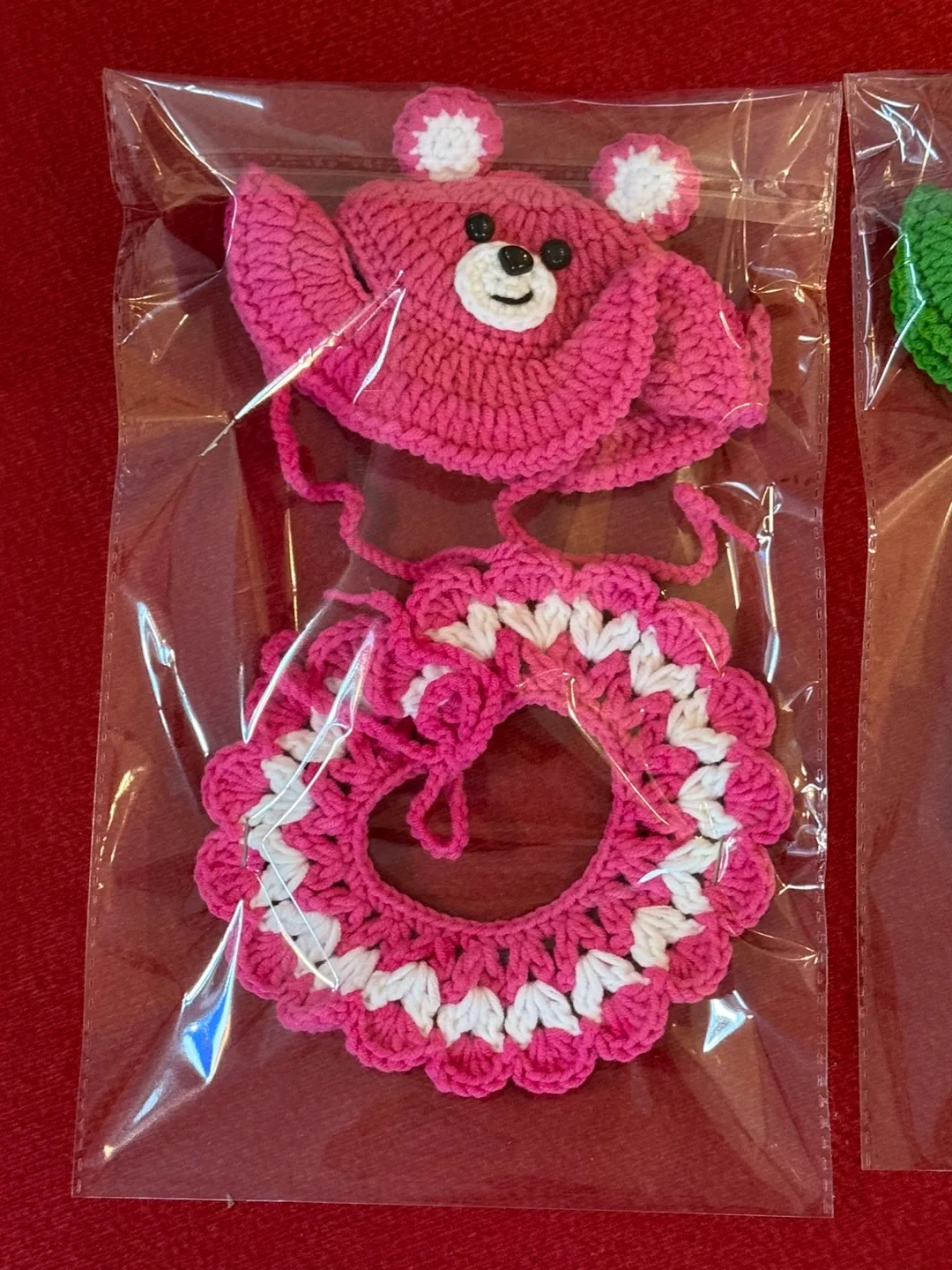 Handmade Crochet Pet Hat and pet scarf image indicator(3)