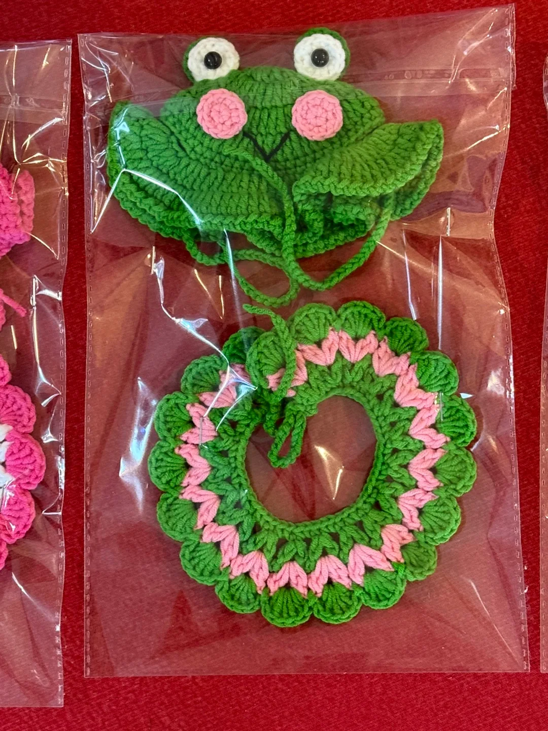 Handmade Crochet Pet Hat and pet scarf image indicator(2)