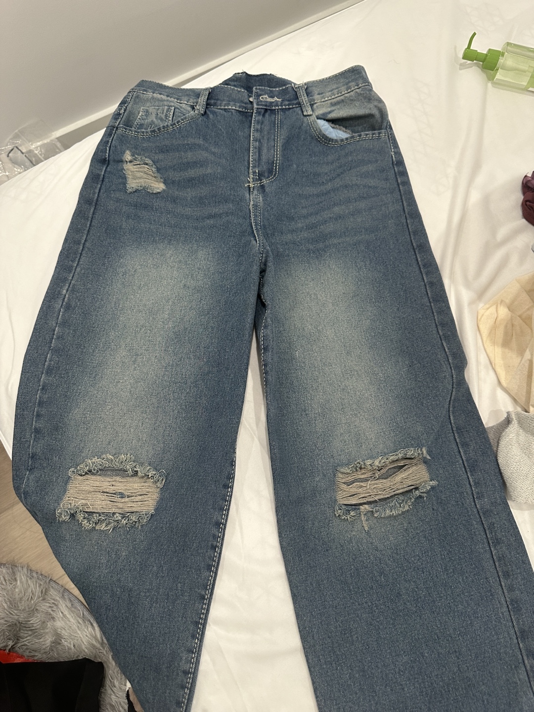 Distressed Denim Jeans
