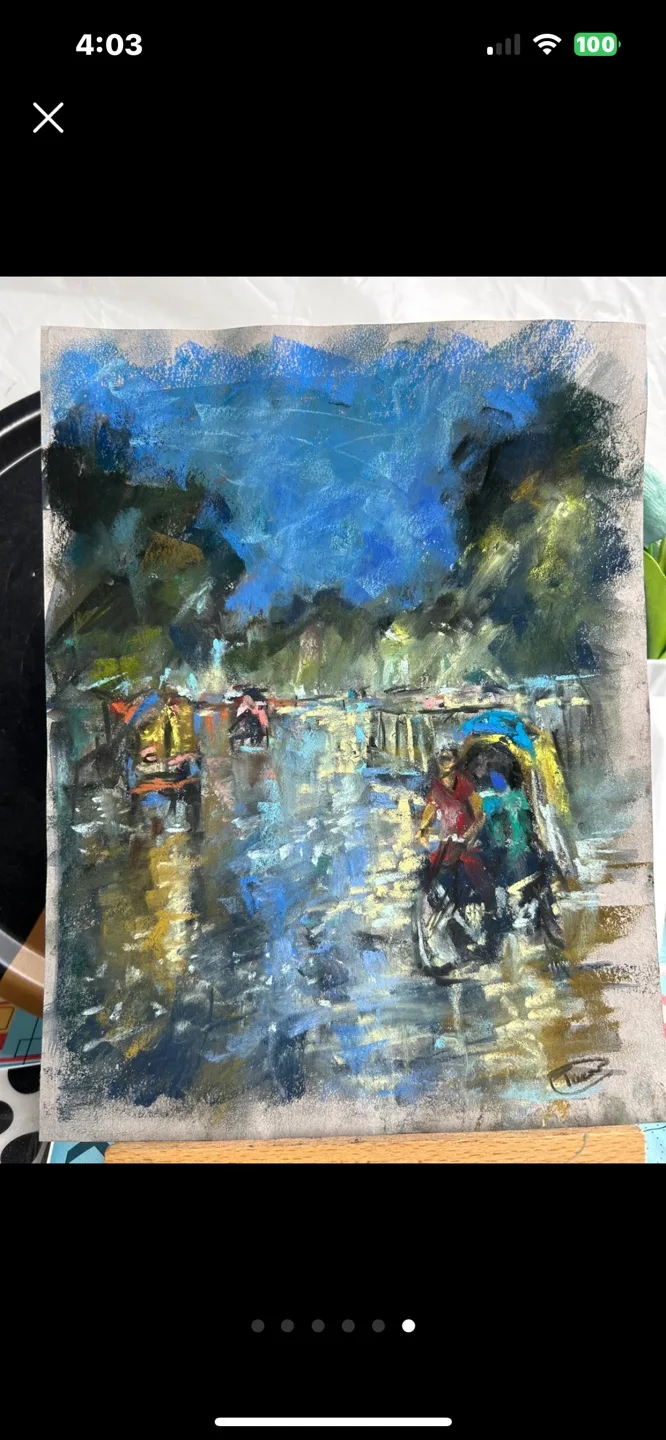 “Monsoon Evenings” original pastel painting image indicator(6)