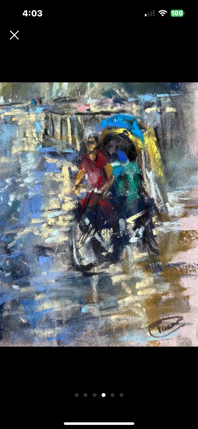 “Monsoon Evenings” original pastel painting image indicator(4)