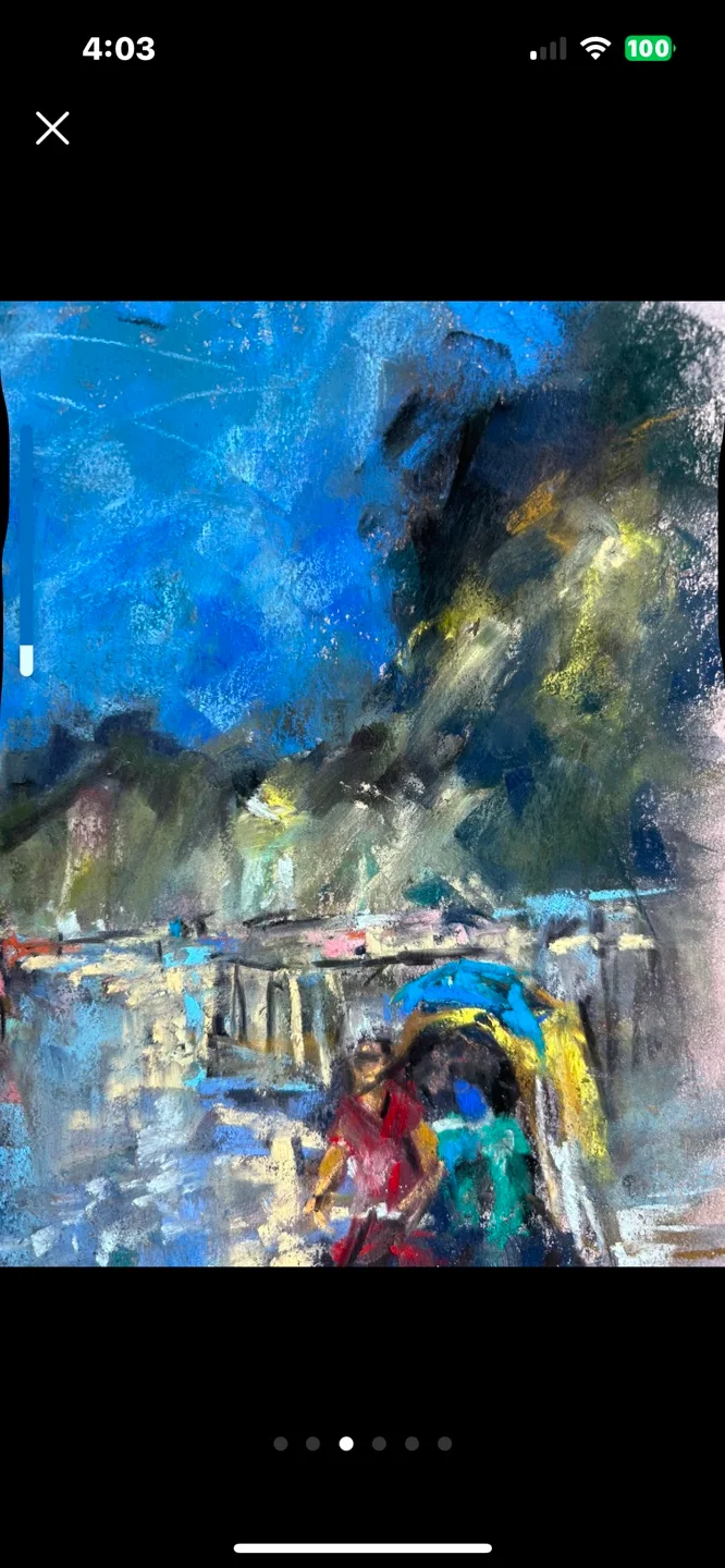 “Monsoon Evenings” original pastel painting image indicator(3)