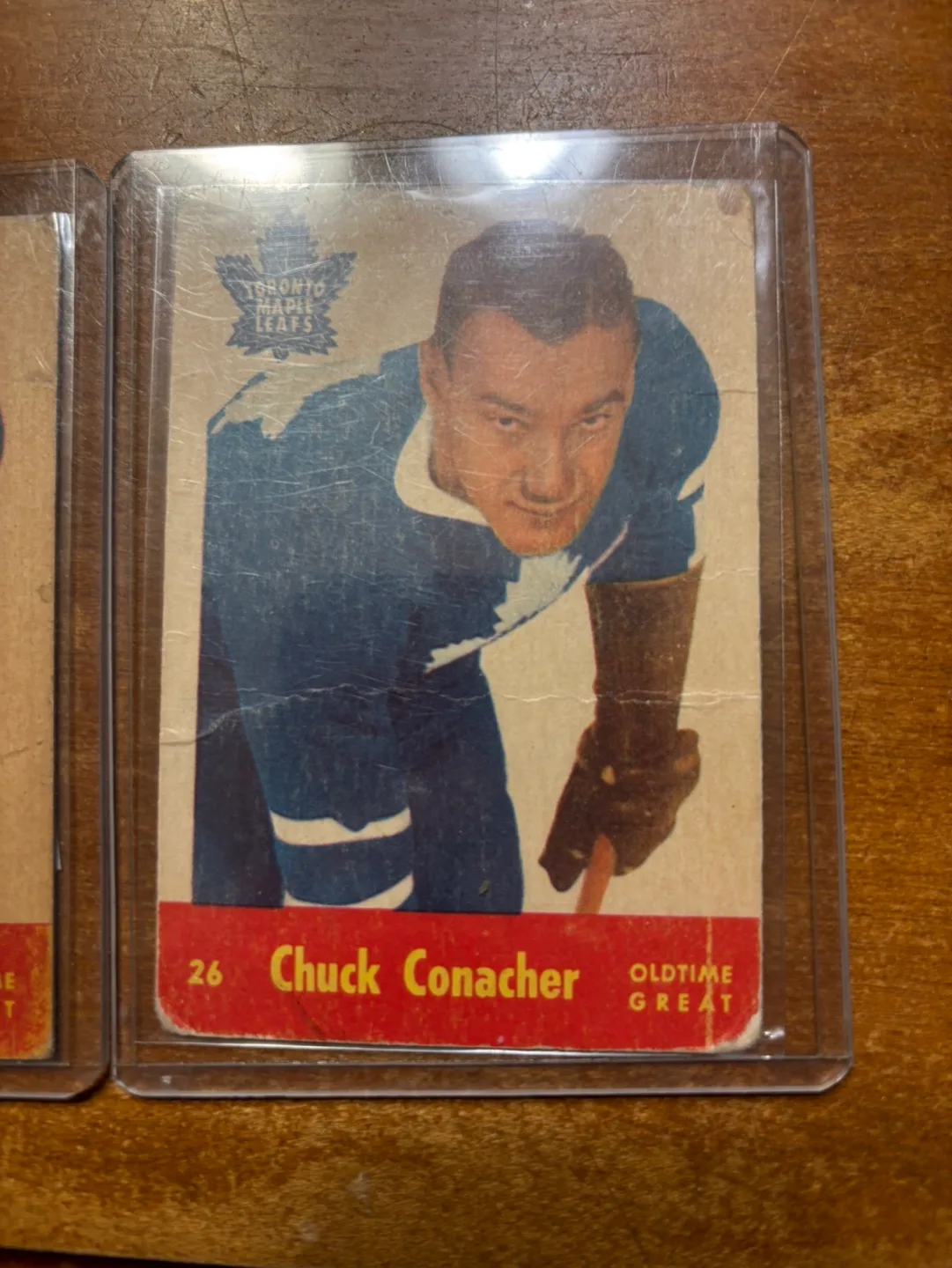 2 CHARLIE CONACHER 1955-56 Parkhurst Card #26 - Original Owner image indicator(2)