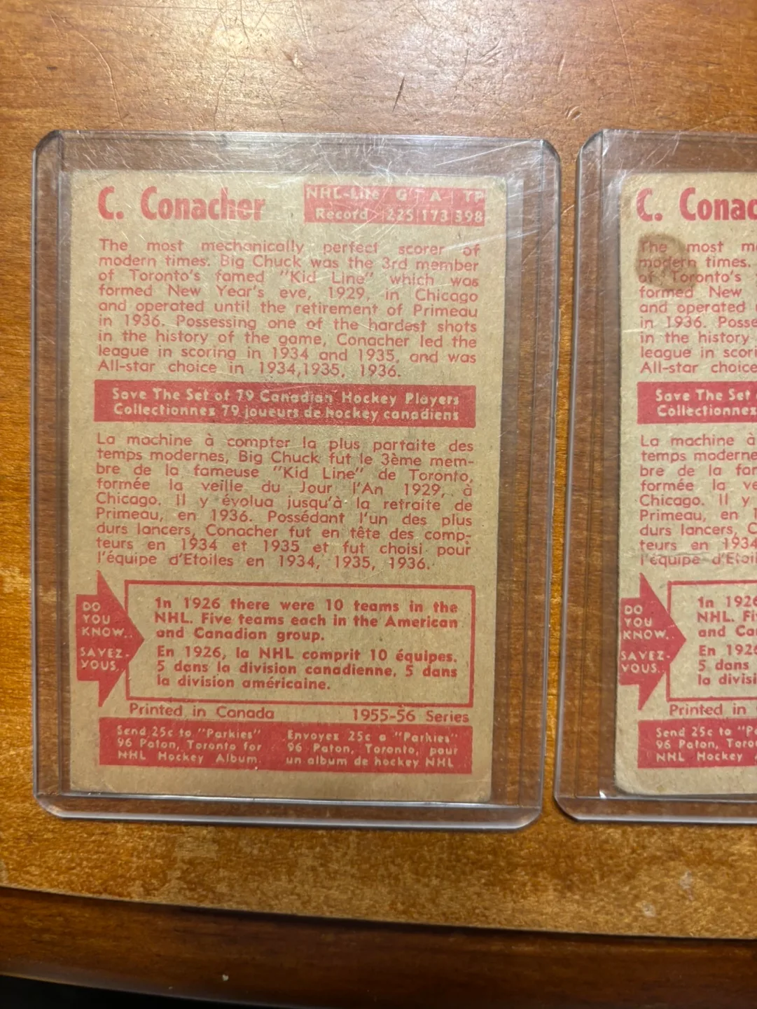 2 CHARLIE CONACHER 1955-56 Parkhurst Card #26 - Original Owner image indicator(5)
