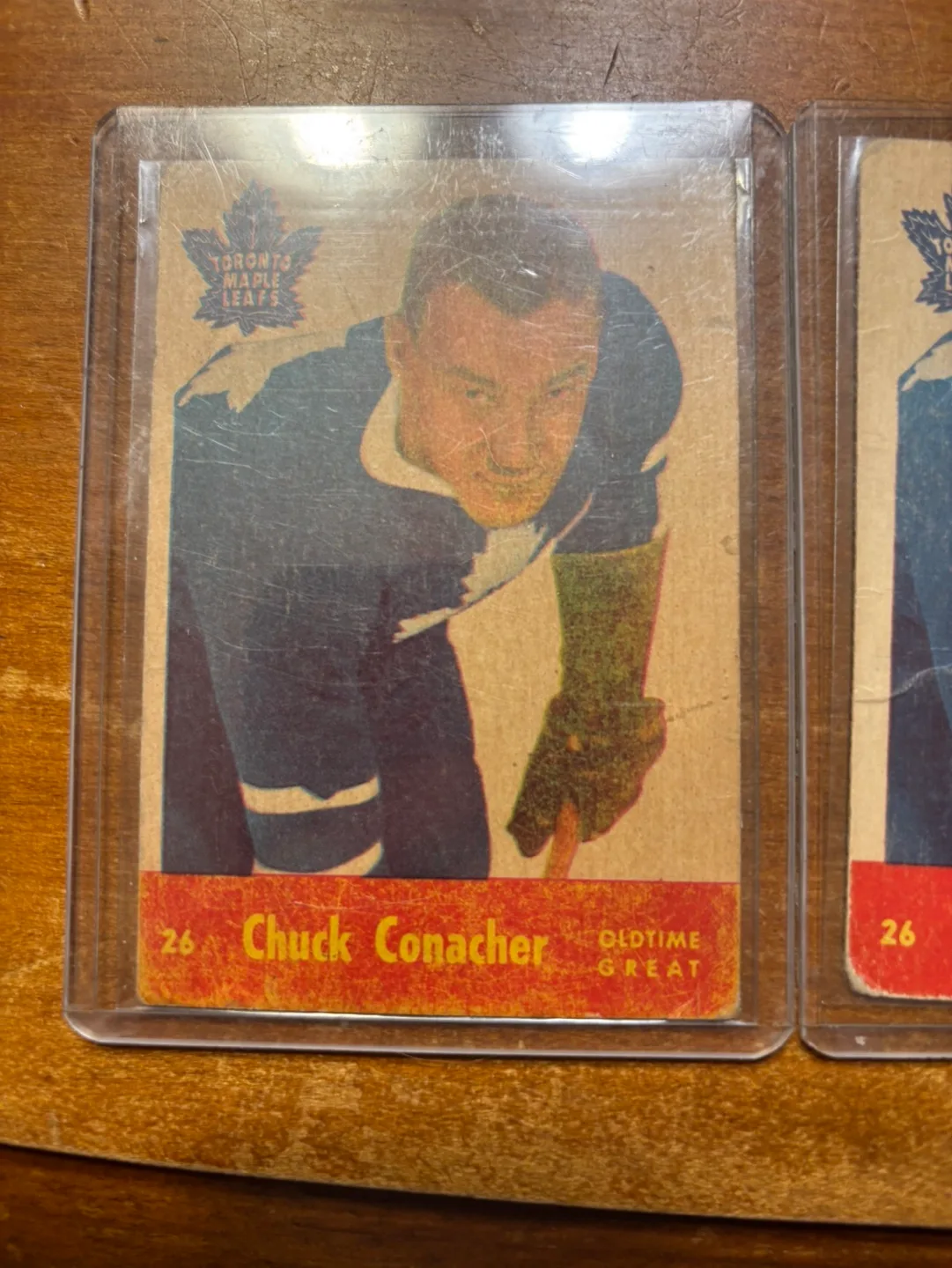2 CHARLIE CONACHER 1955-56 Parkhurst Card #26 - Original Owner image indicator(3)