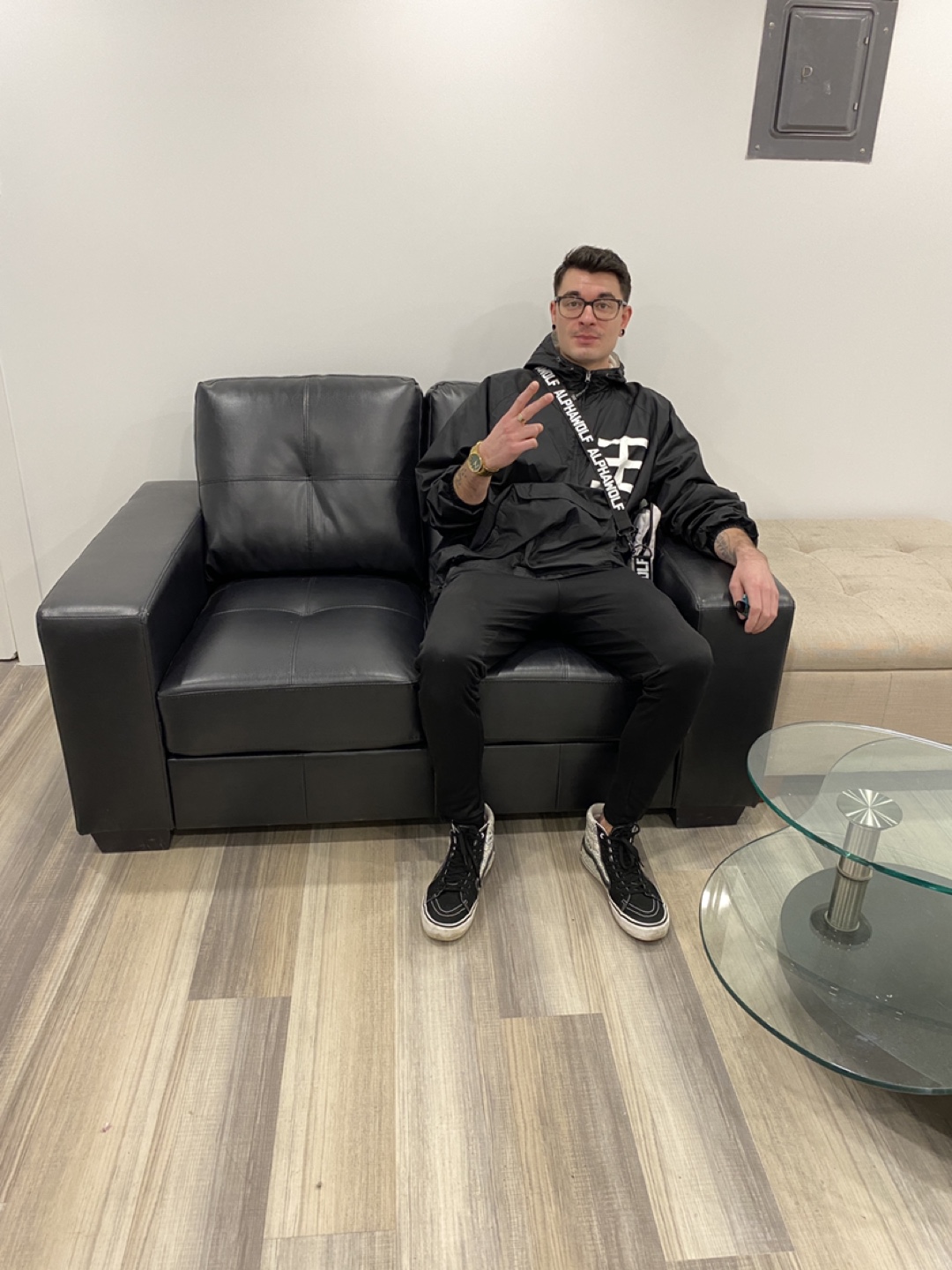 Black Leather Loveseat