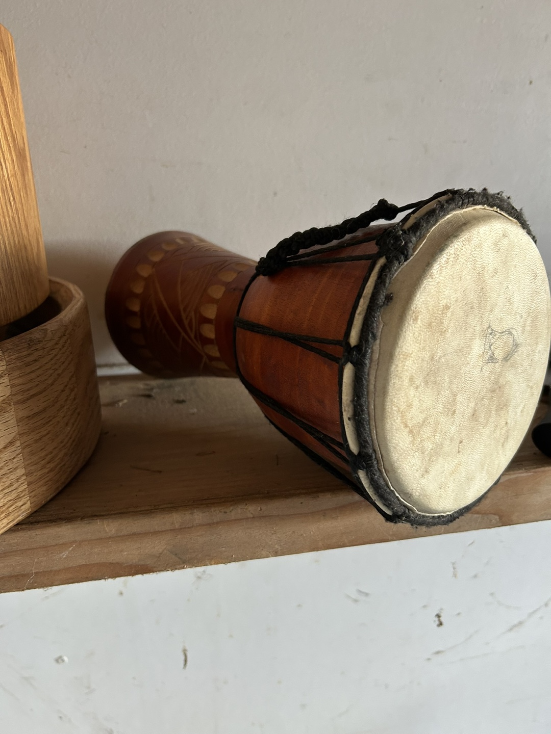 Small Wooden Bongo Drum - photo 3