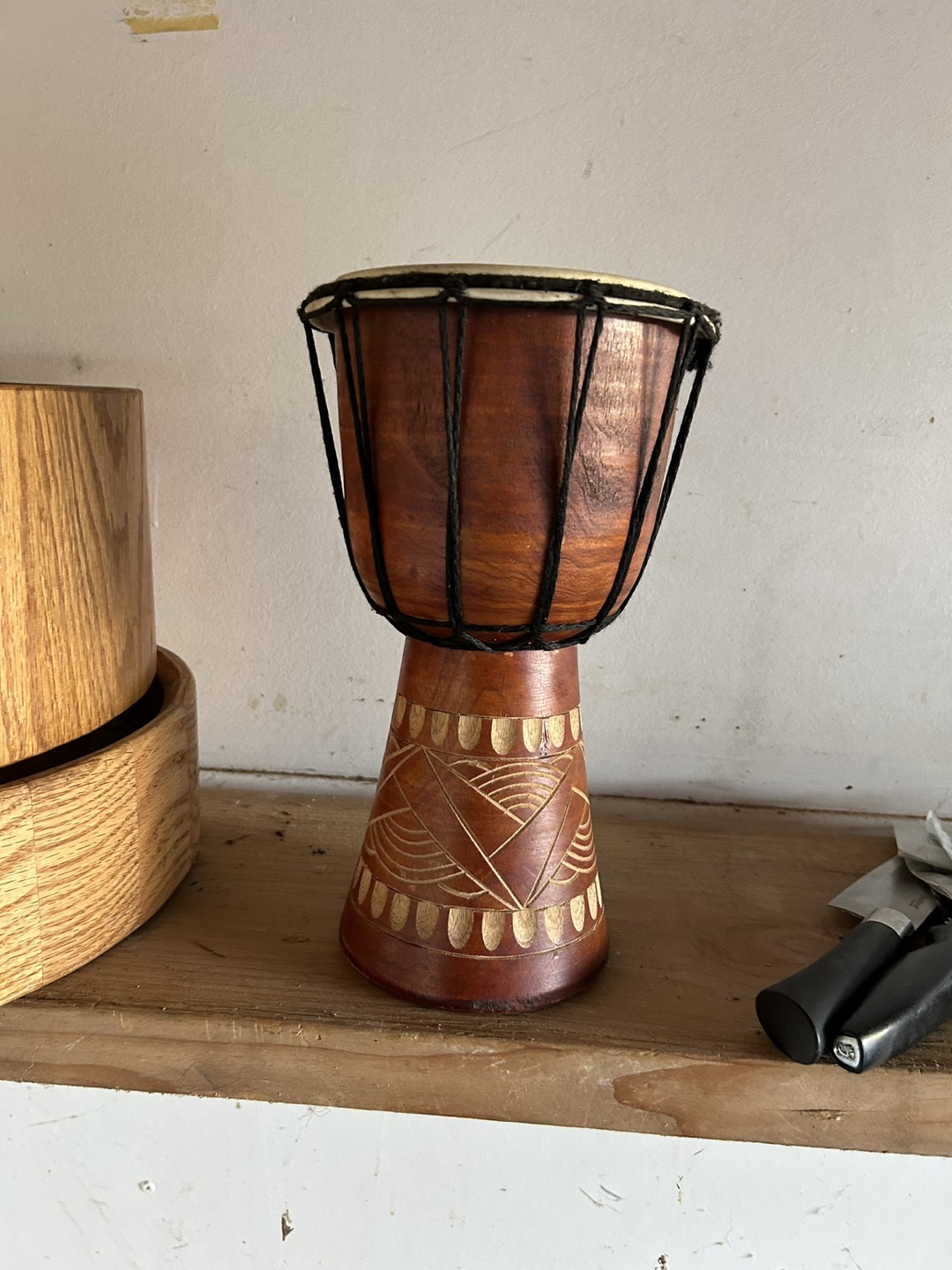 Small Wooden Bongo Drum - photo 4