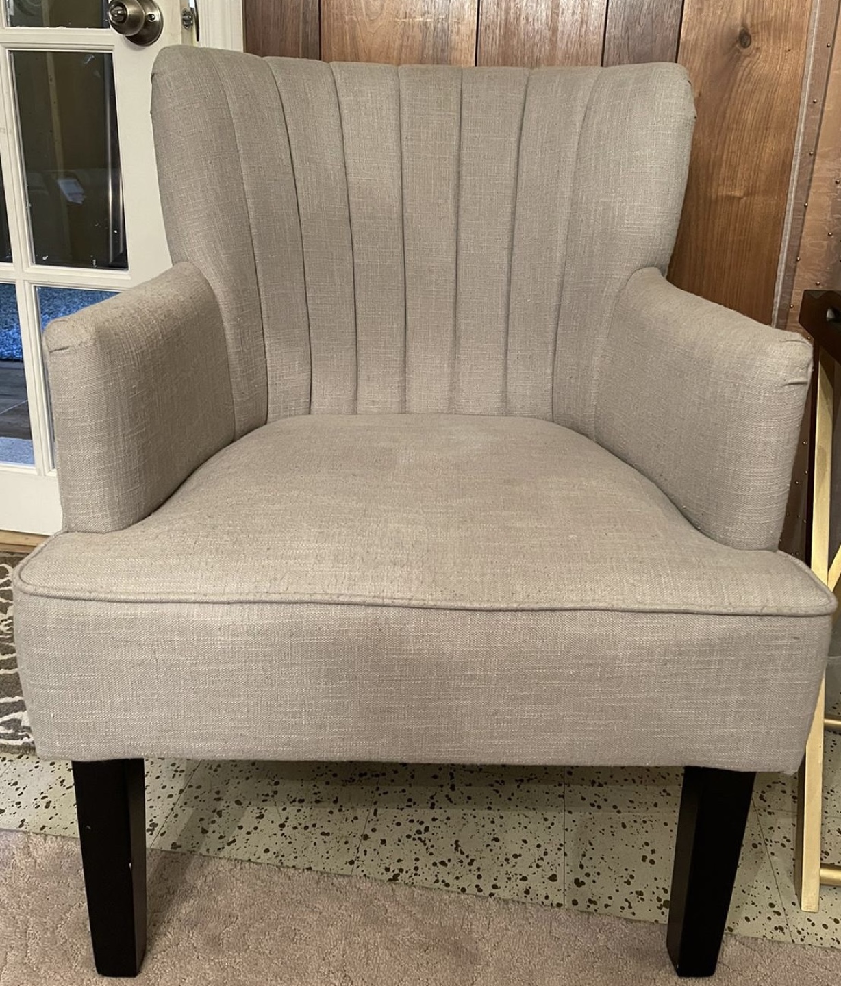 2 Grey Upholstered Accent Chairs - photo 4