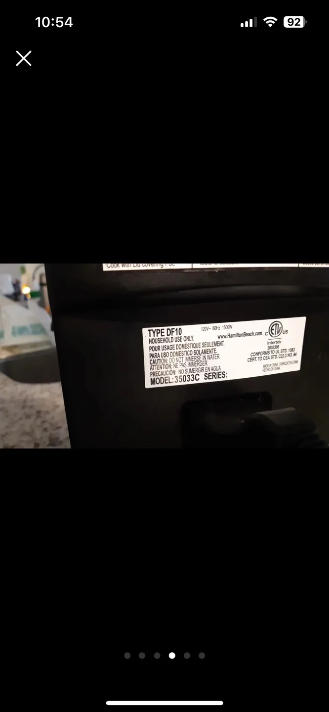 Hamilton Beach Deep Fryer image indicator(4)