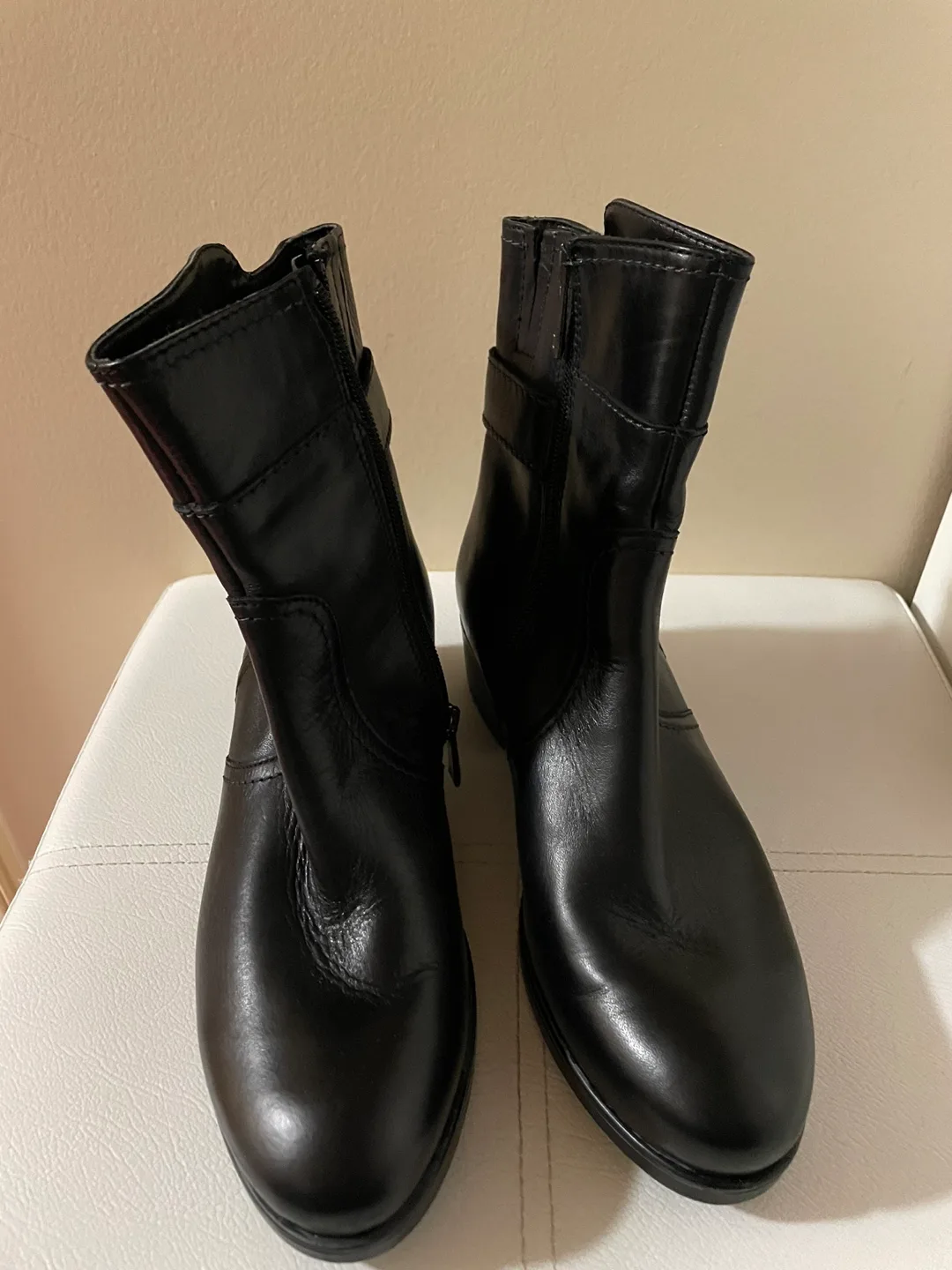 New EU 37 Winter Leather handmade boots image indicator(3)