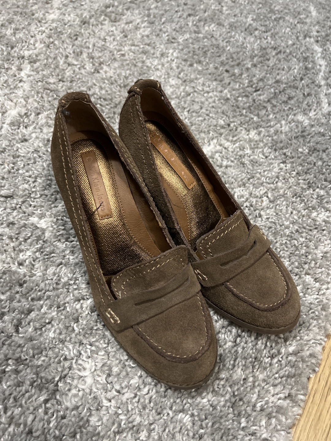 Leather like new high heels
