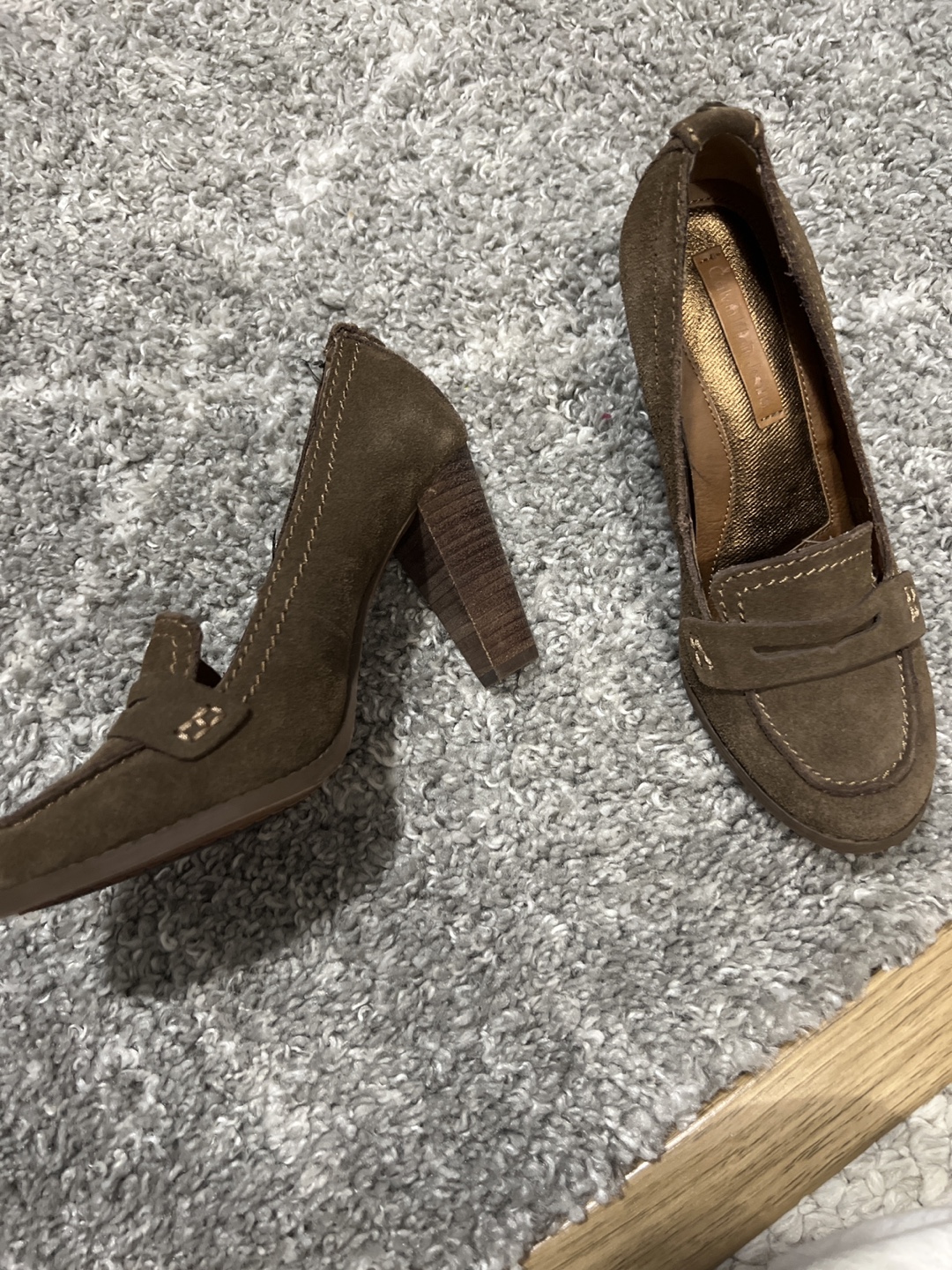 Leather like new high heels - photo 2