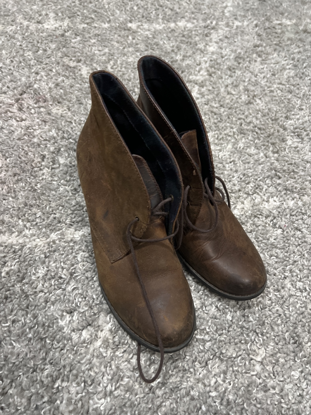 Brown Leather Ankle Boots