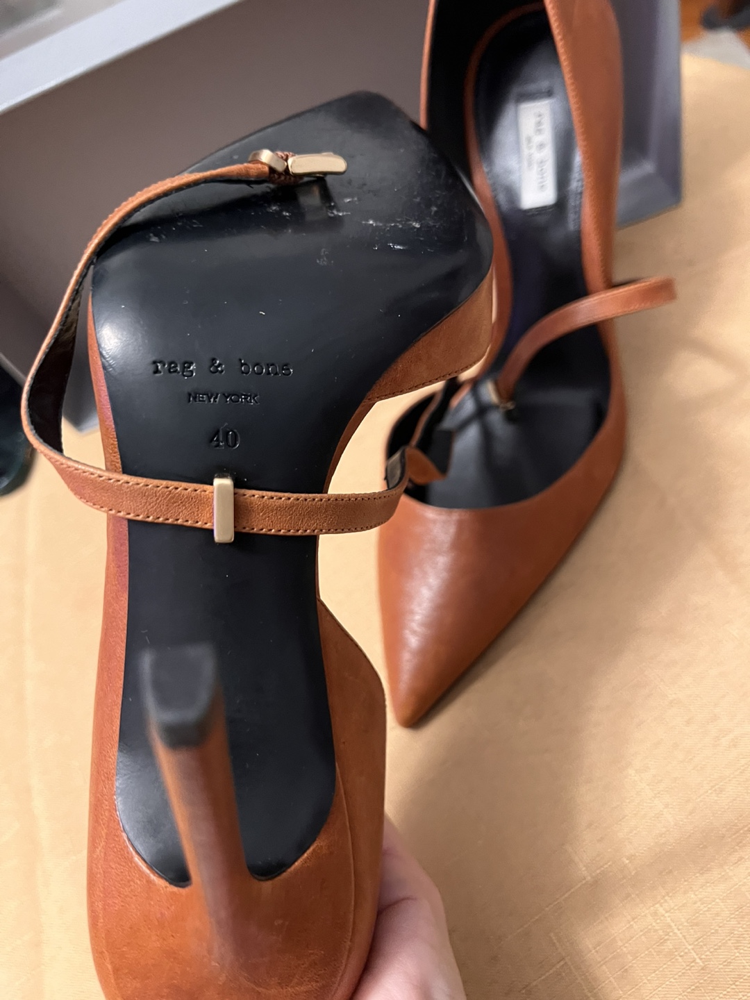 Tan Leather Heels - photo 3