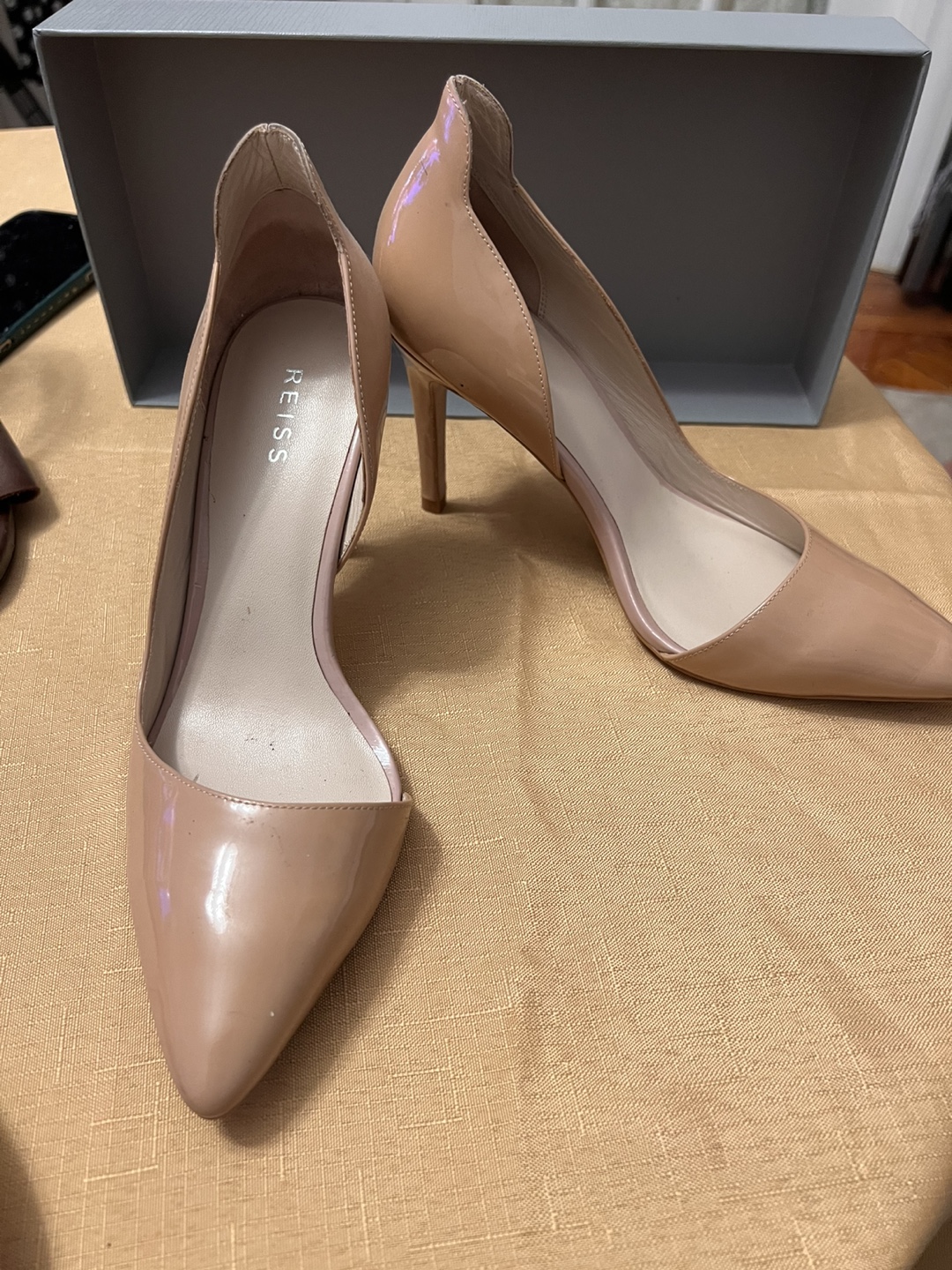 Reiss Nude Patent Leather Pumps - photo 2