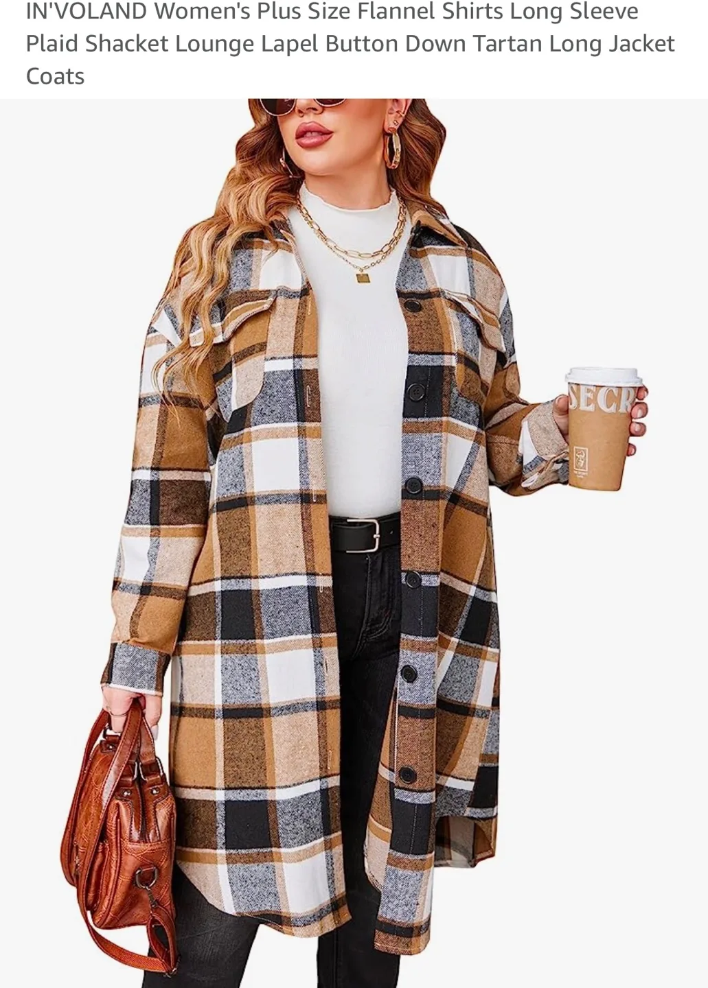 Flannel Shirts Long Sleeve PlaidLong Jacket Coats image indicator(2)