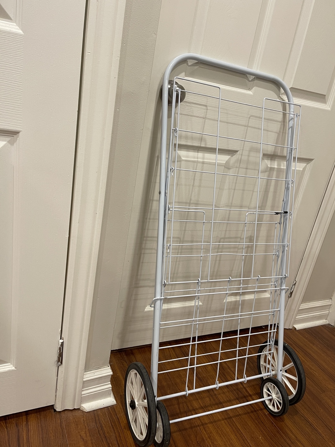 White Folding Shopping Cart - photo 2