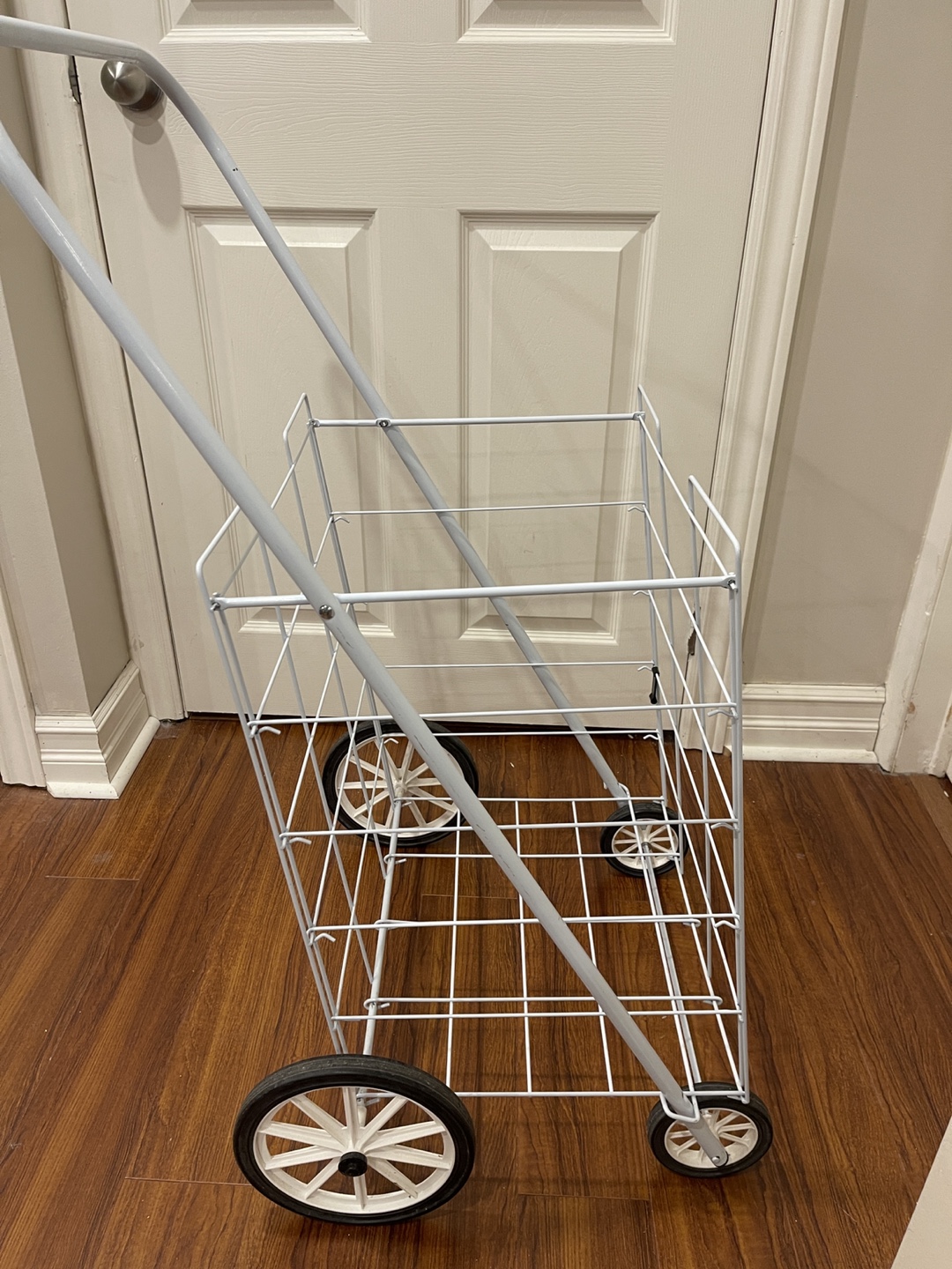 White Folding Shopping Cart
