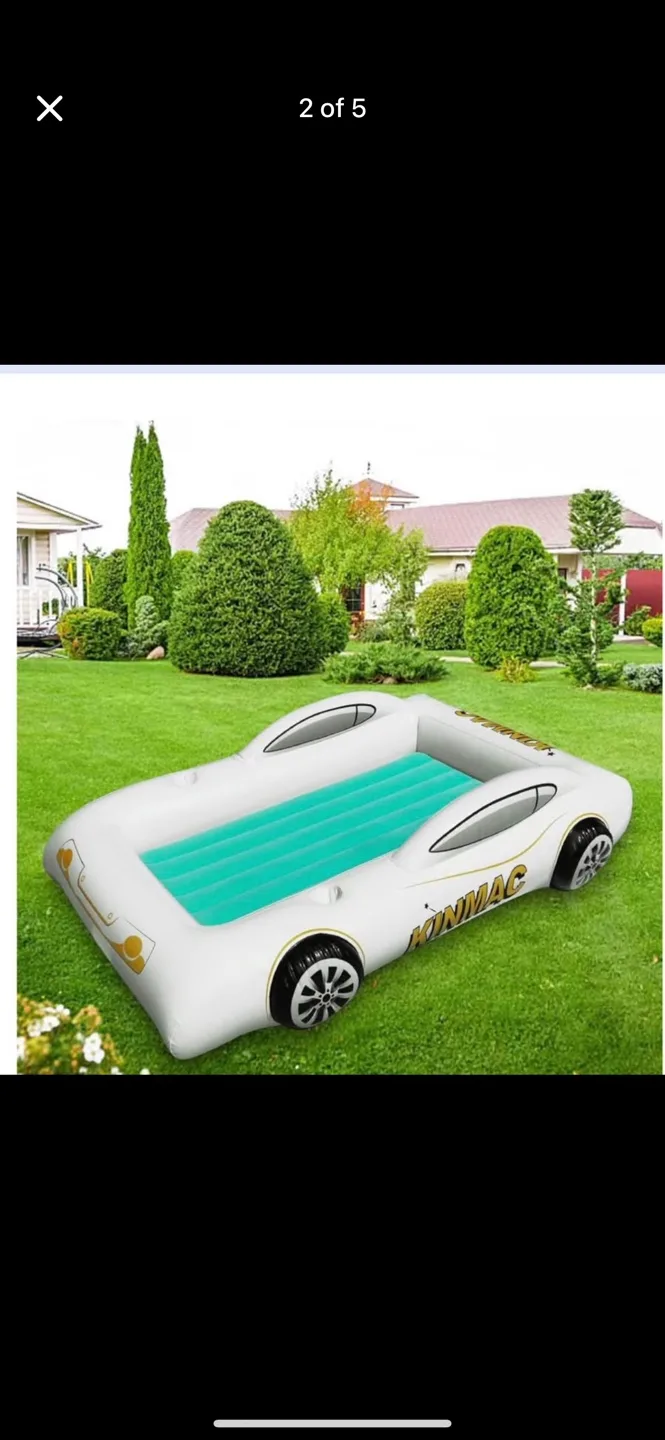 [BNIB]Inflatable Car ,Home Floor Bed for Kids-Racecar image indicator(2)