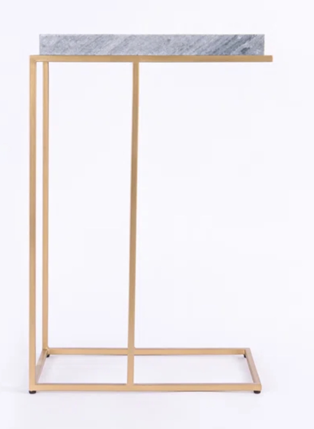 Gold Metal Frame Marble Top Side Table