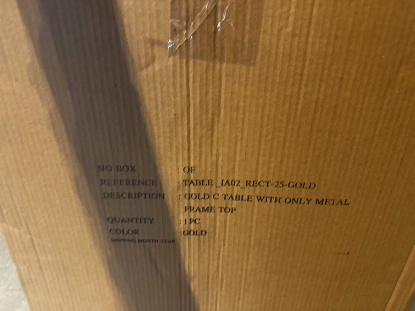 Gold Metal Frame Marble Top Side Table - photo 4