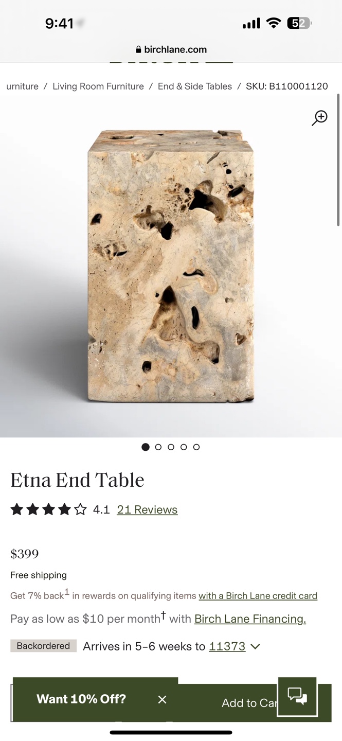Etna End Table
